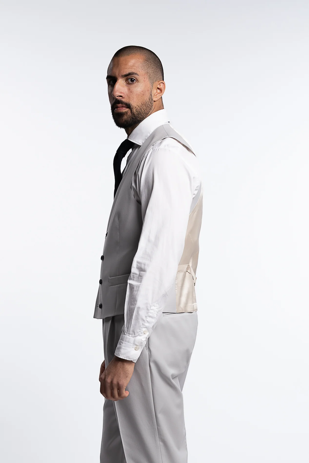 Camden Waistcoat Gravel Grey - Image 2