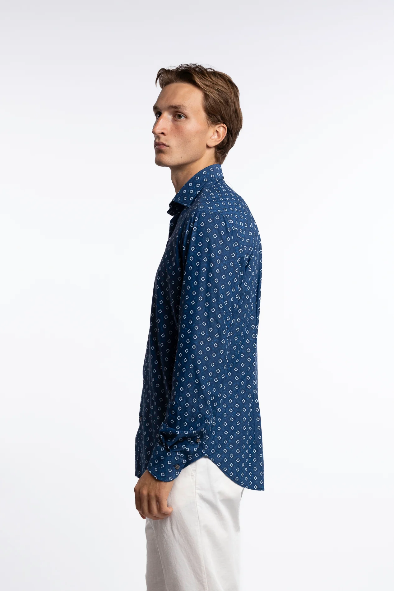 Active Stretch Shirt Checkered Blue - Image 2