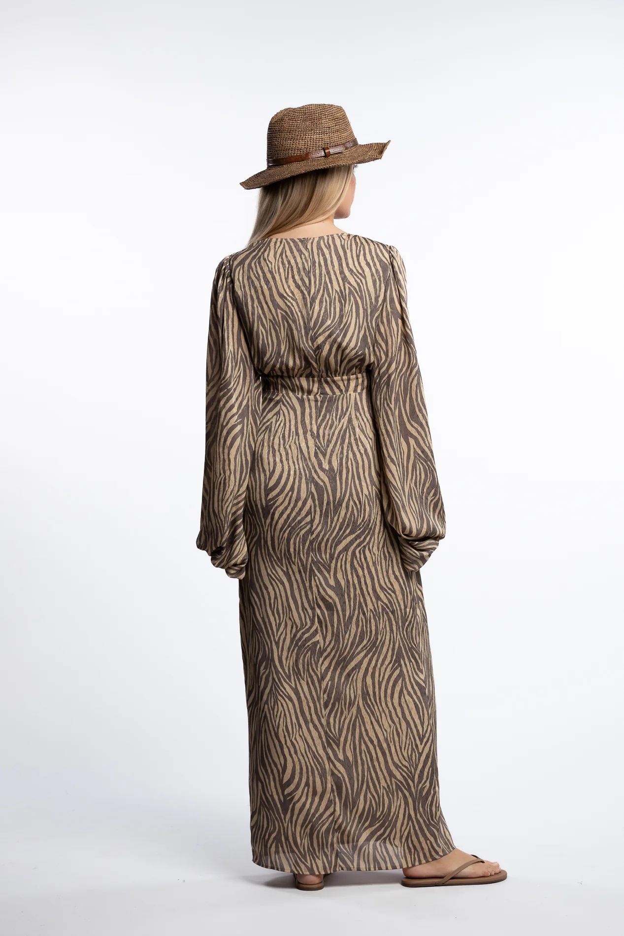 Positano dress- Beige Zebra - Image 6