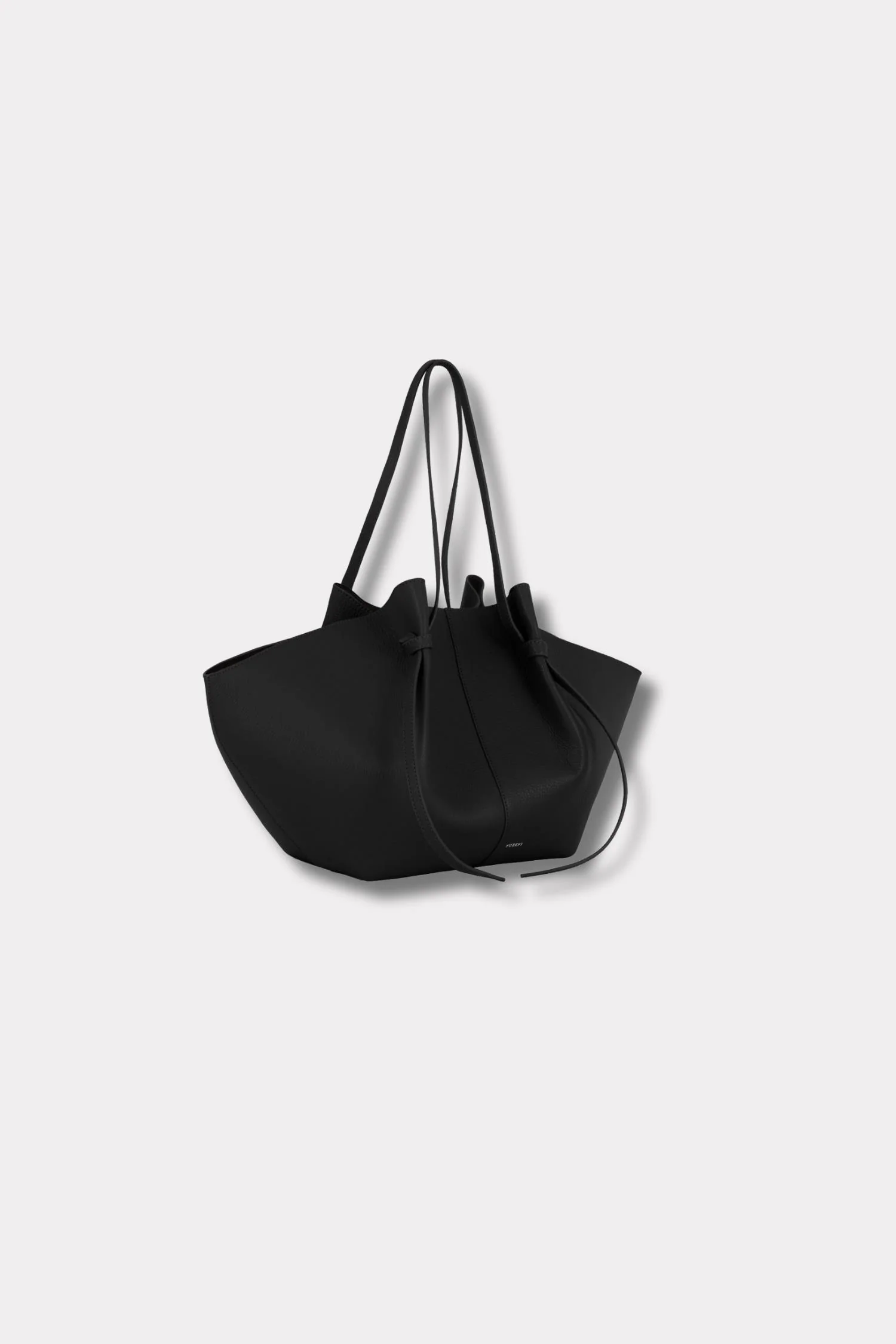 Large Mochi- Black Pebble Grained Leather - Image 4