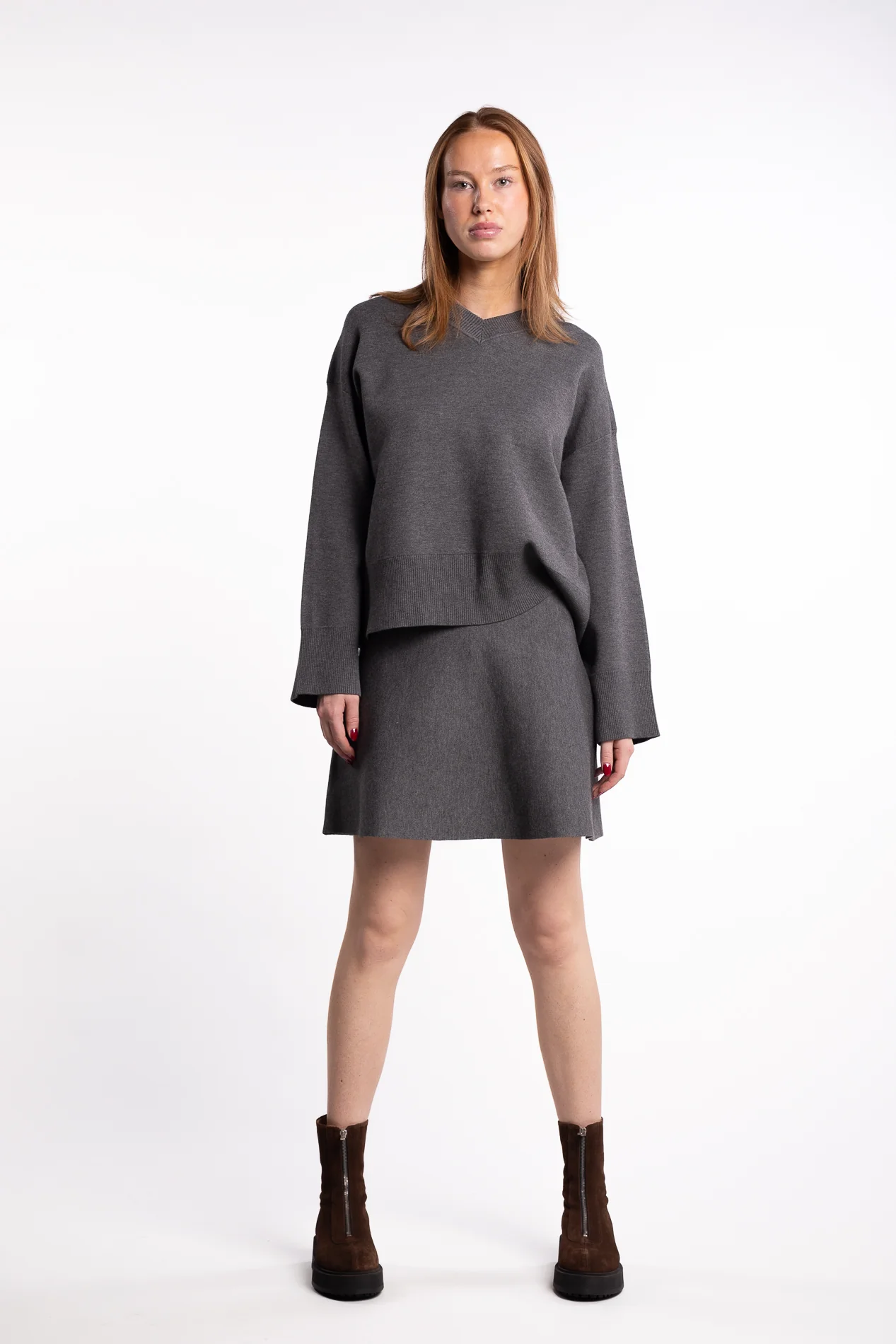 Salula v-neck 15825 - Dark grey - Image 6