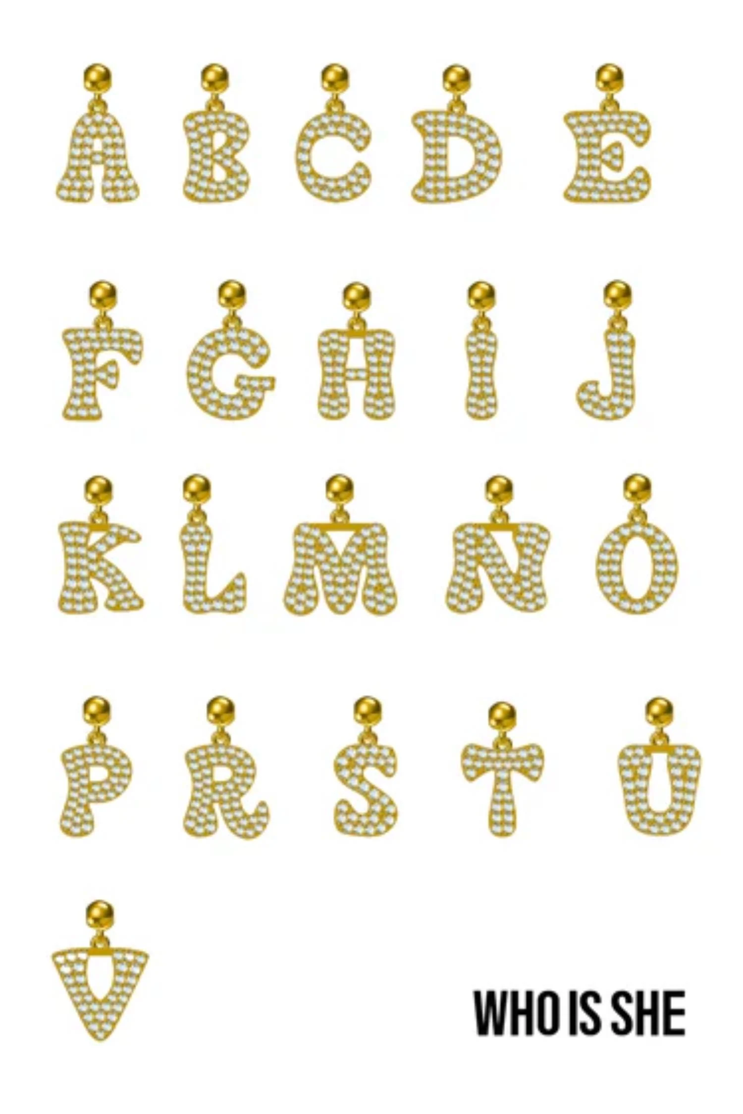 Letter Charm gold - Image 5