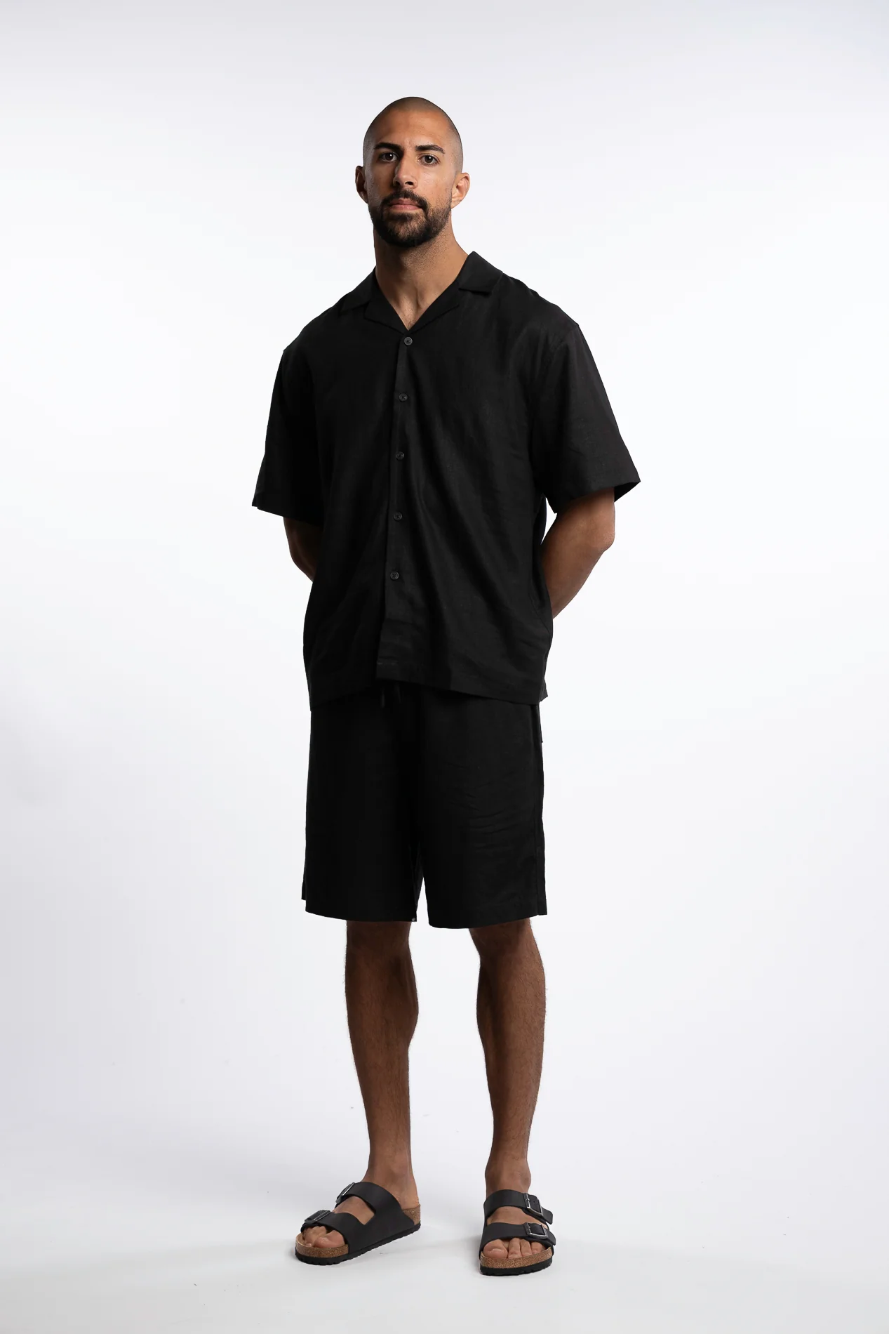 Lian Linen Shorts Black - Image 6