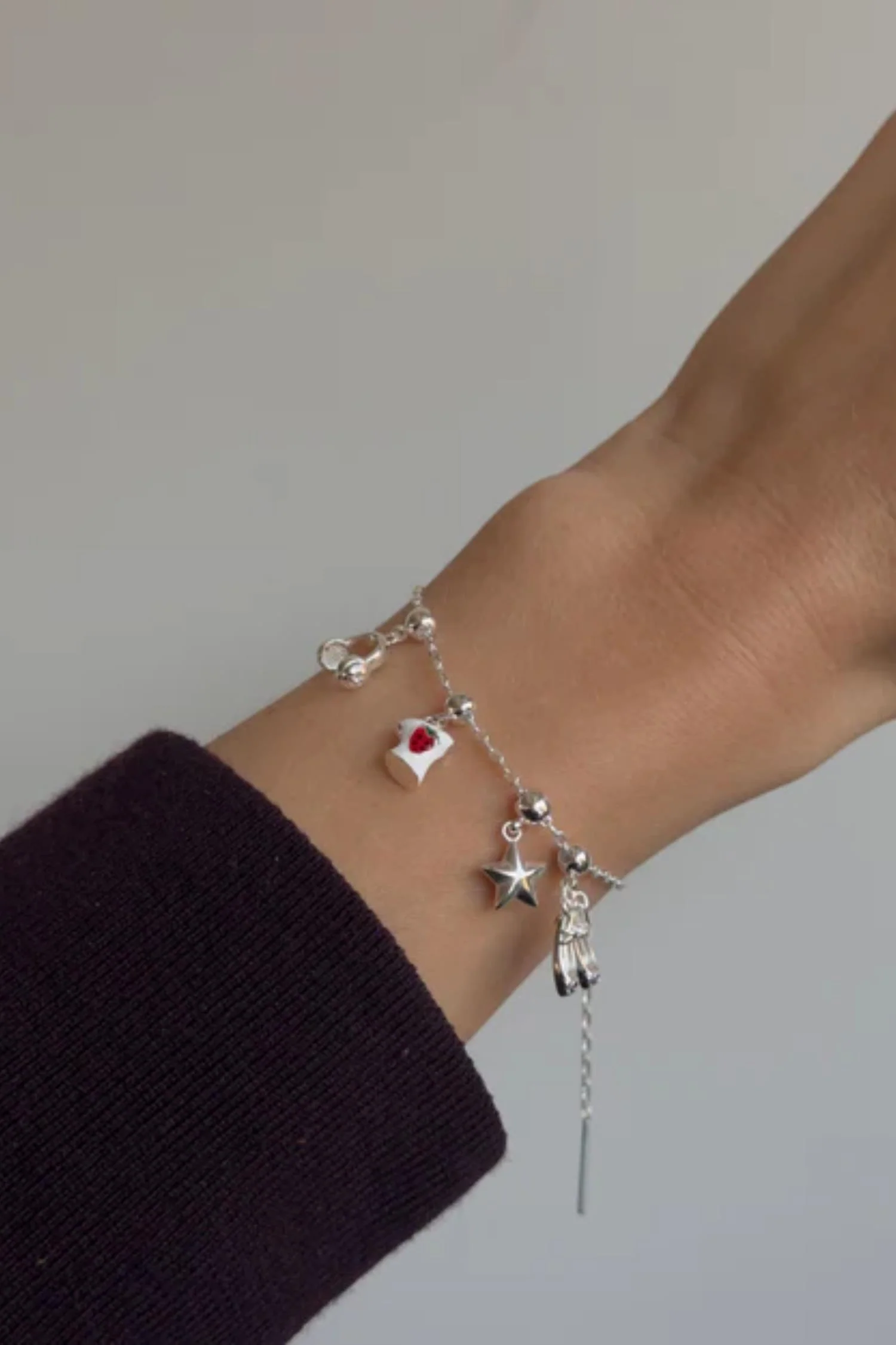 Charm bracelet silver -M/L - Image 5