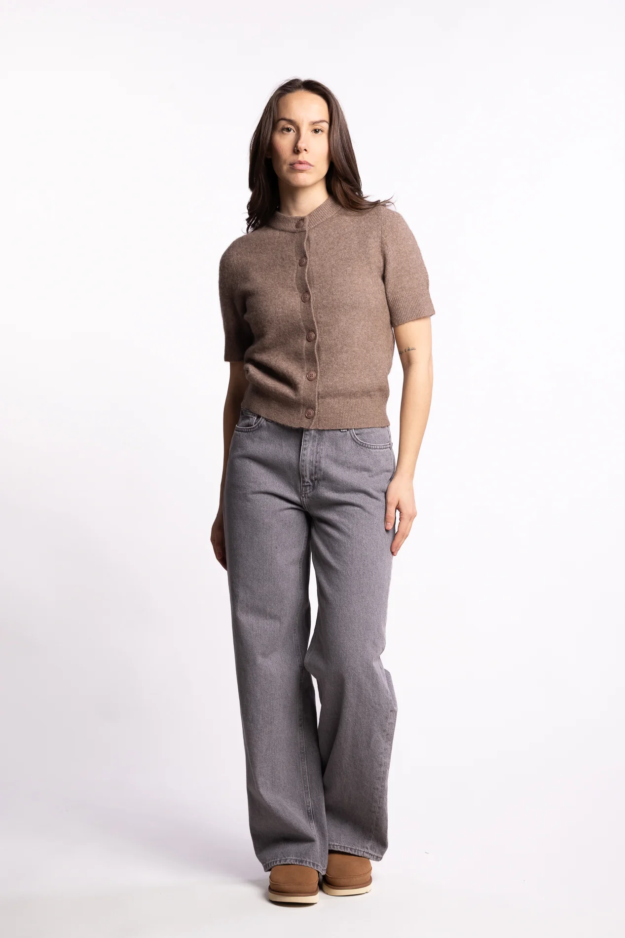 W Wide Jeans - Lt. Grey - Image 6
