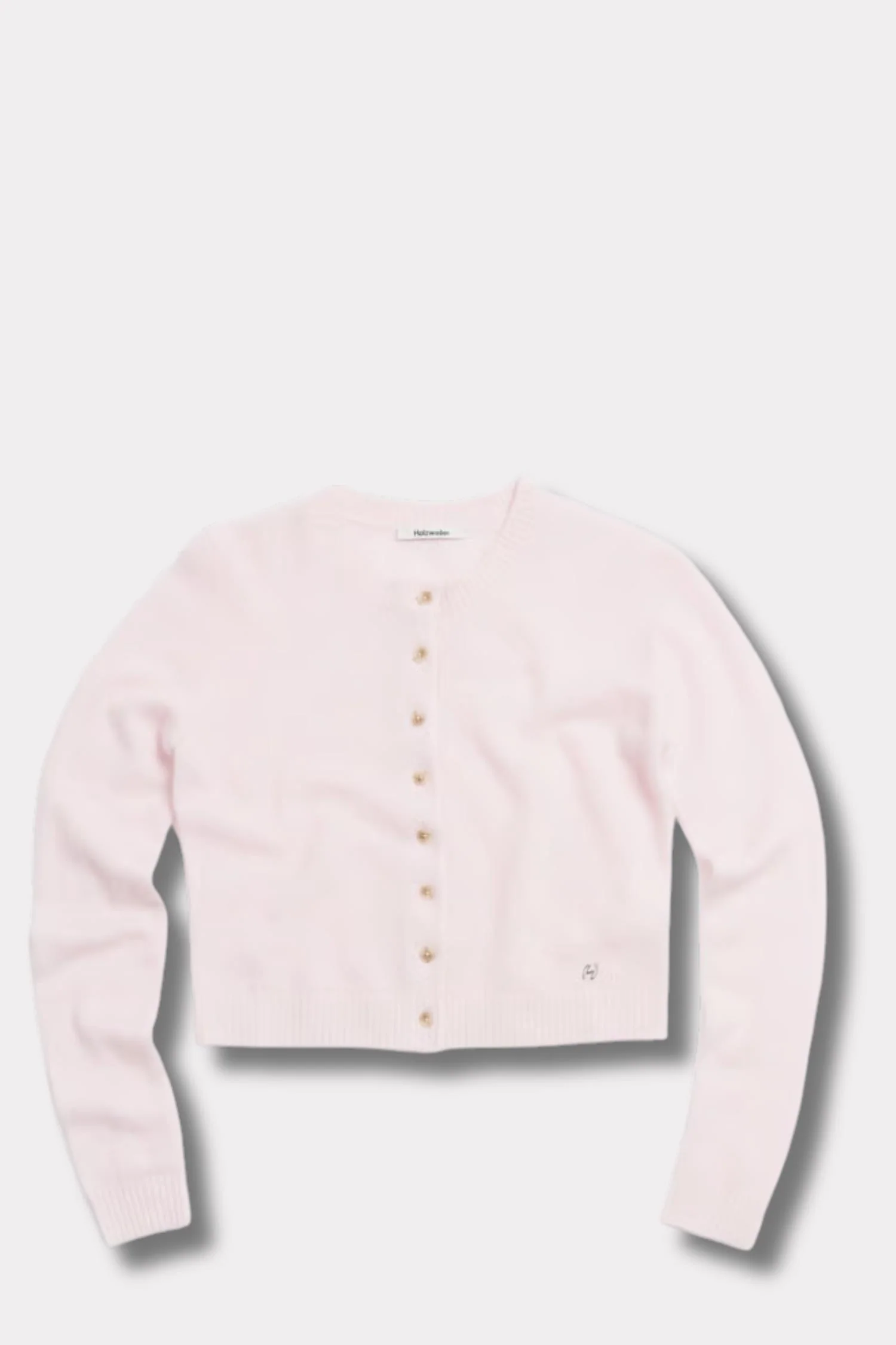 Slim Cashmere Cardigan- Lt. Pink - Image 5