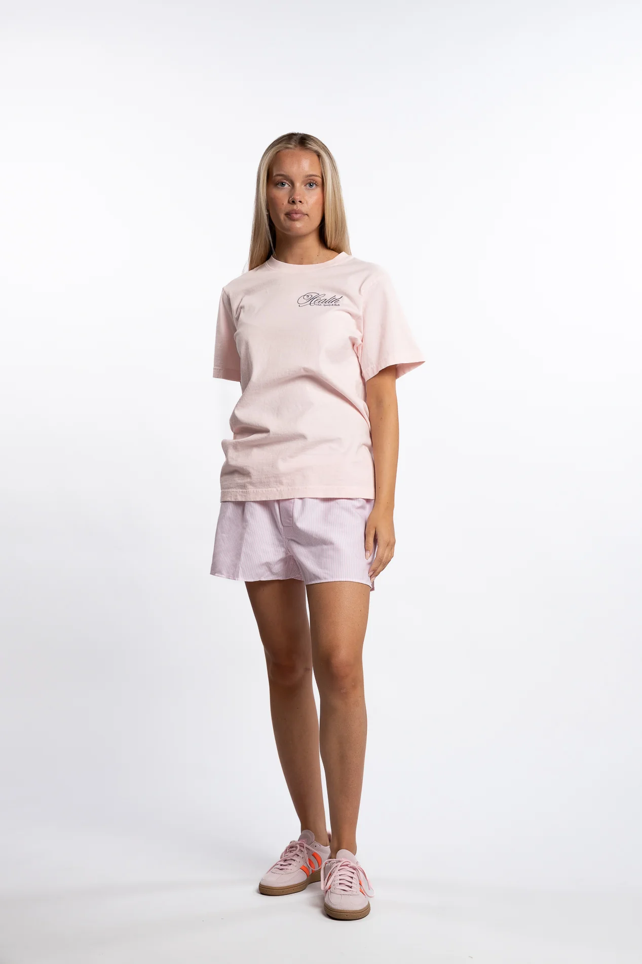 Serif Logo Oxford Boxer- Pink/white Thin Stripe - Image 3