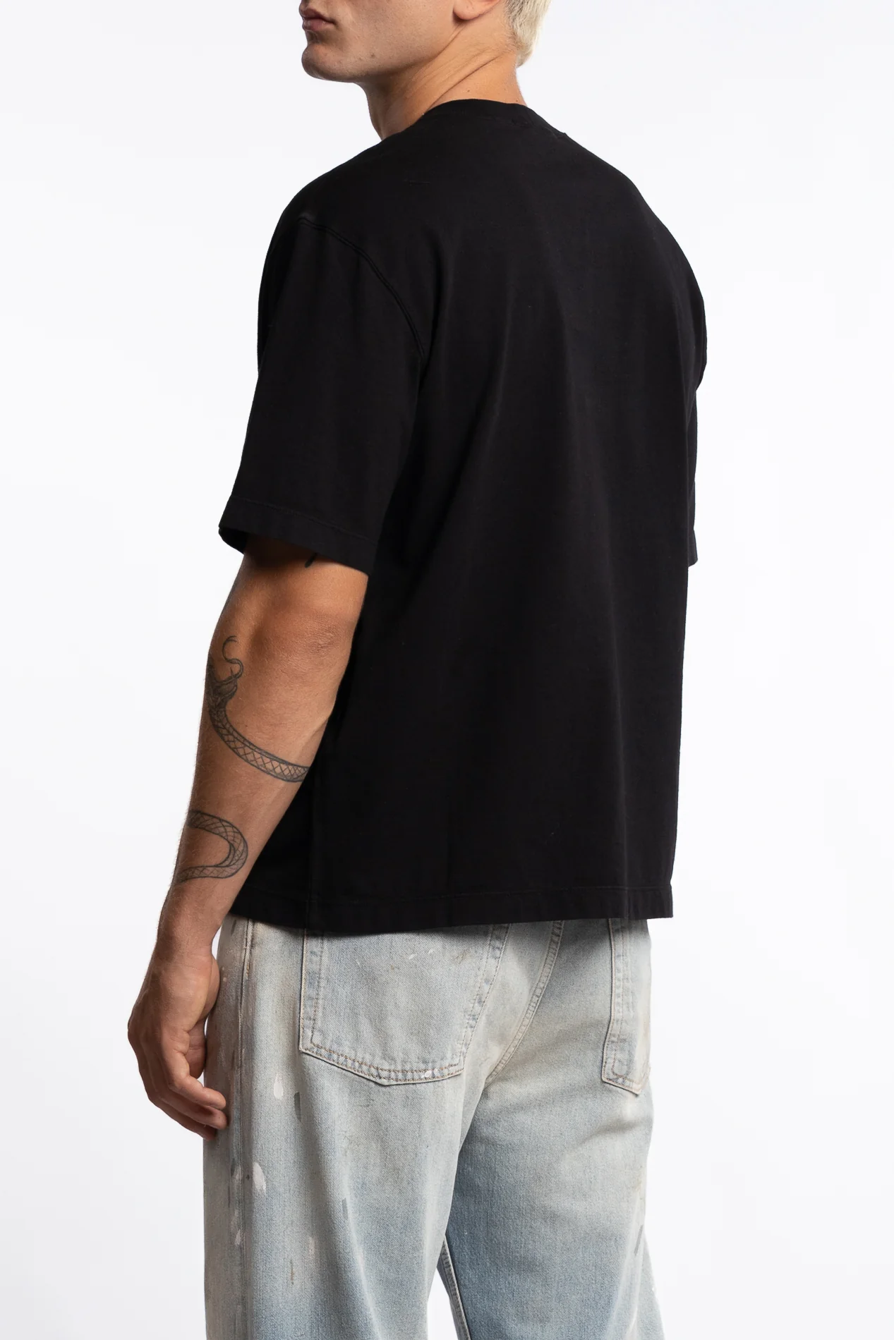 210025 Combed Organic Cotton Jersey Black - Image 2