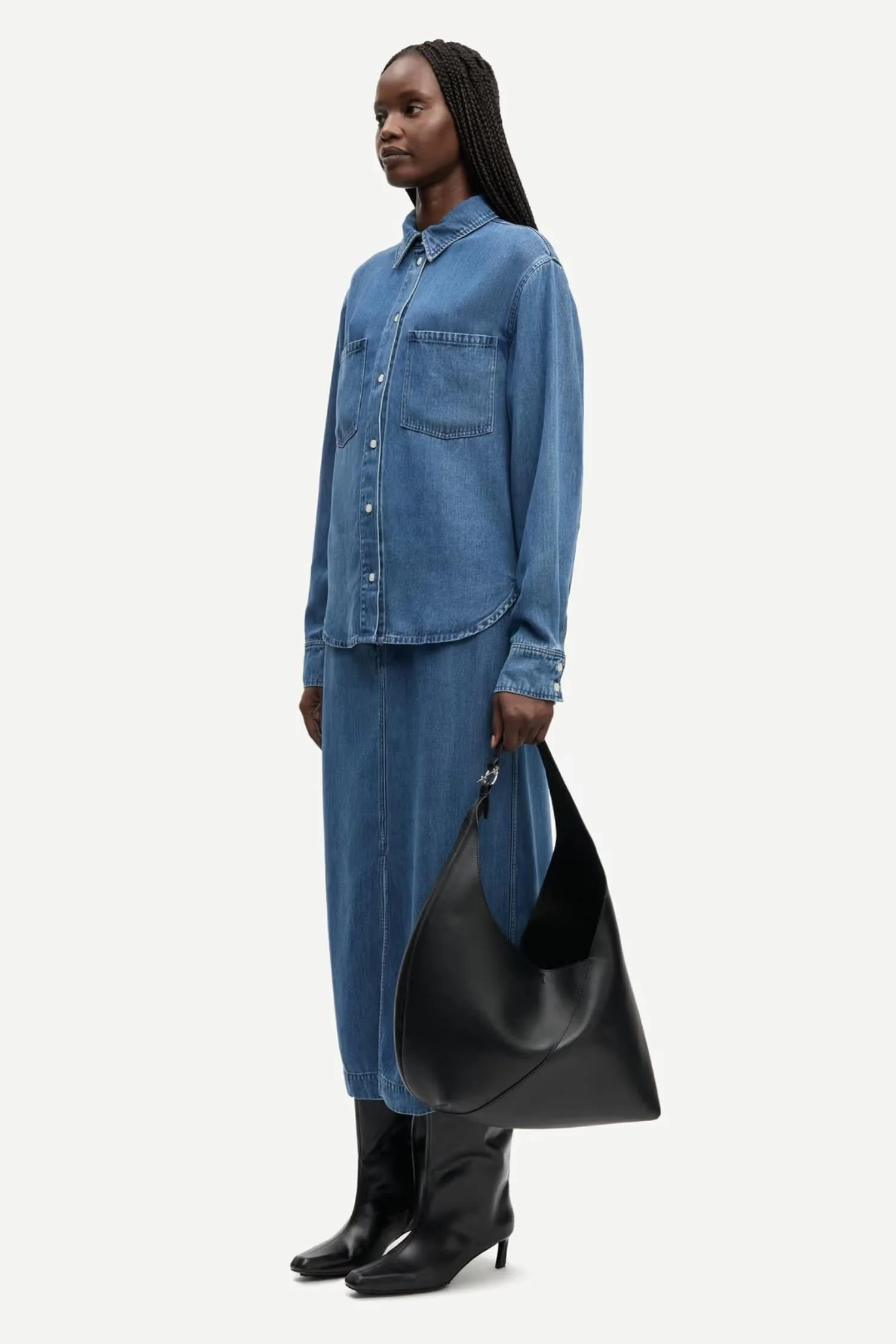 Satoves Skirt 15645 - Medium Denim Blue - Image 5