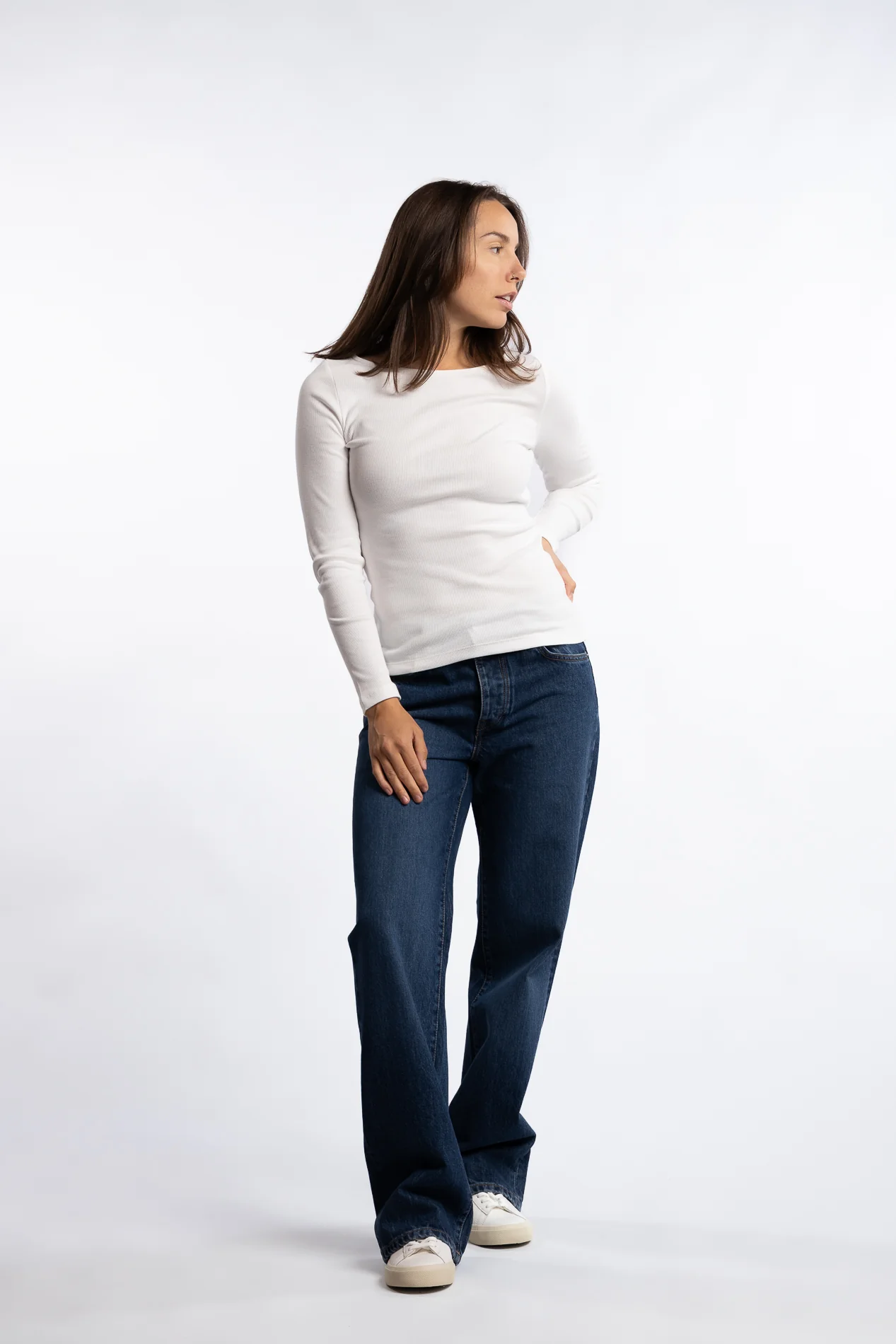 Petronella Rib Boatneck- Off-White - Image 7