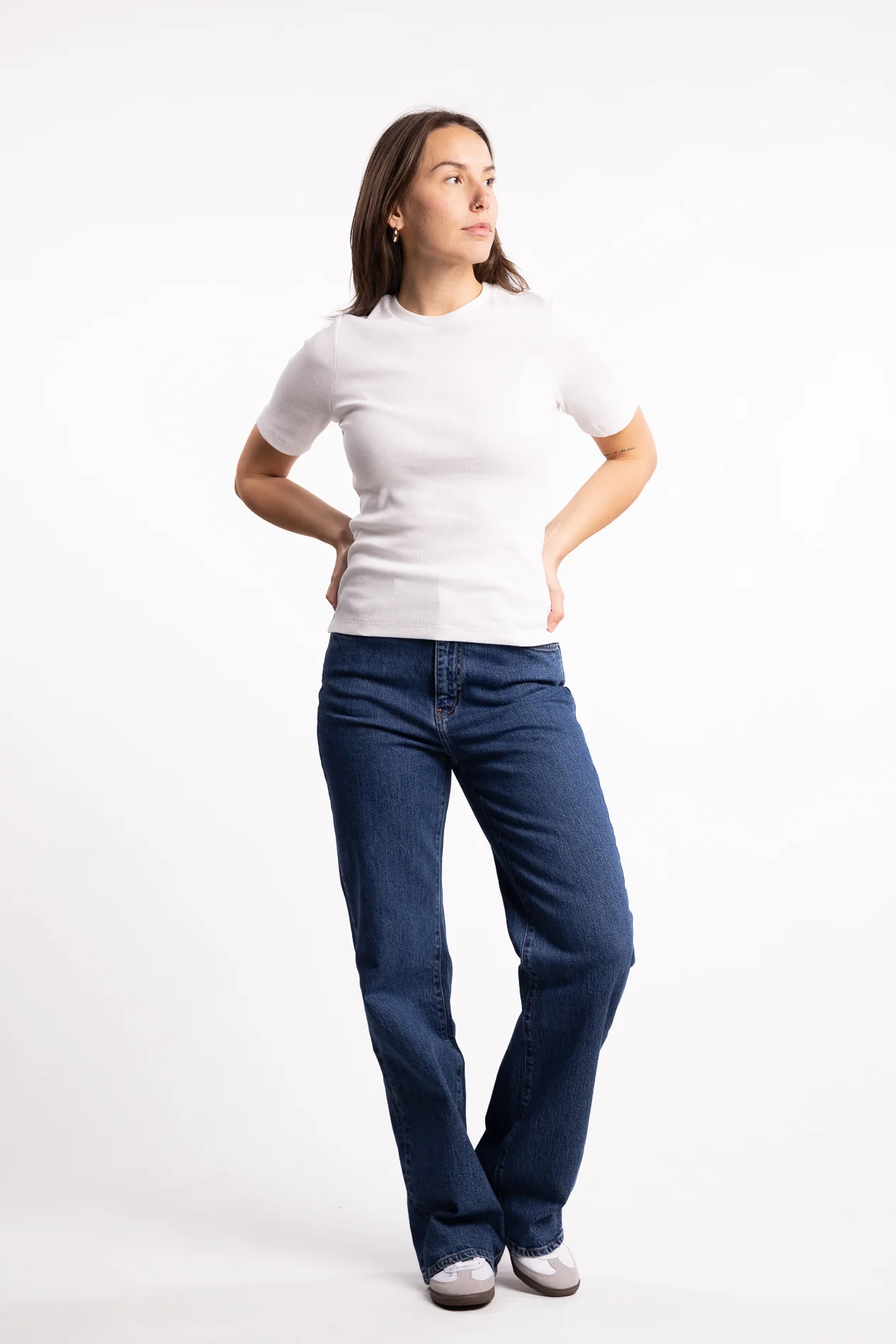 Pippa Rib Tee- Off-White - Image 6