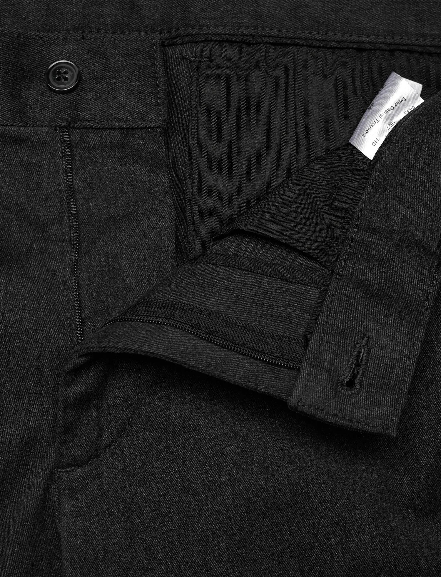 Denz Slim Fit Casual Trousers Dark Grey - Image 4