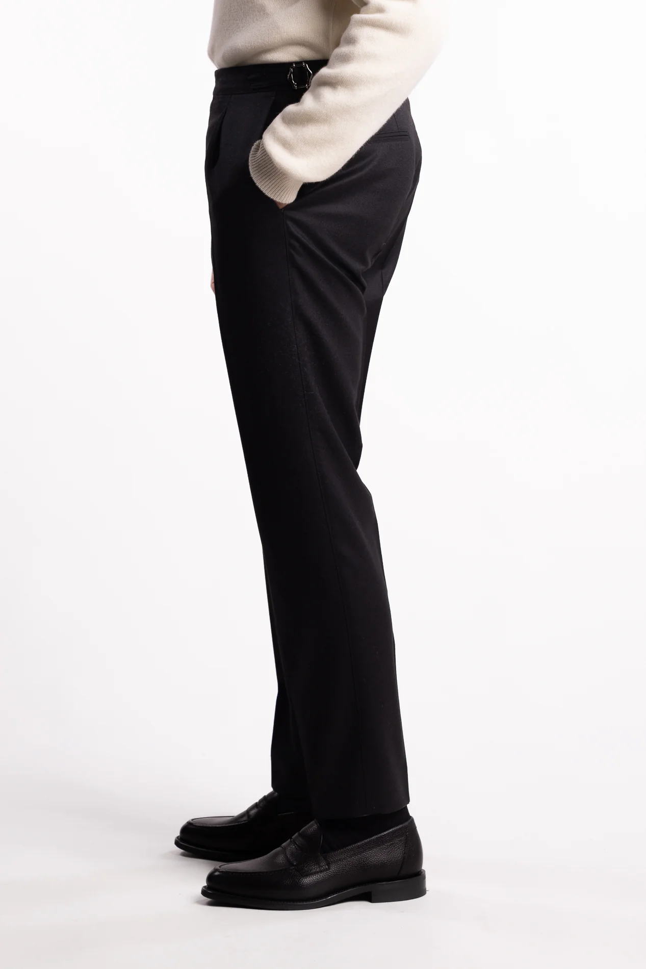 Prato Flanell Trousers Black - Image 2