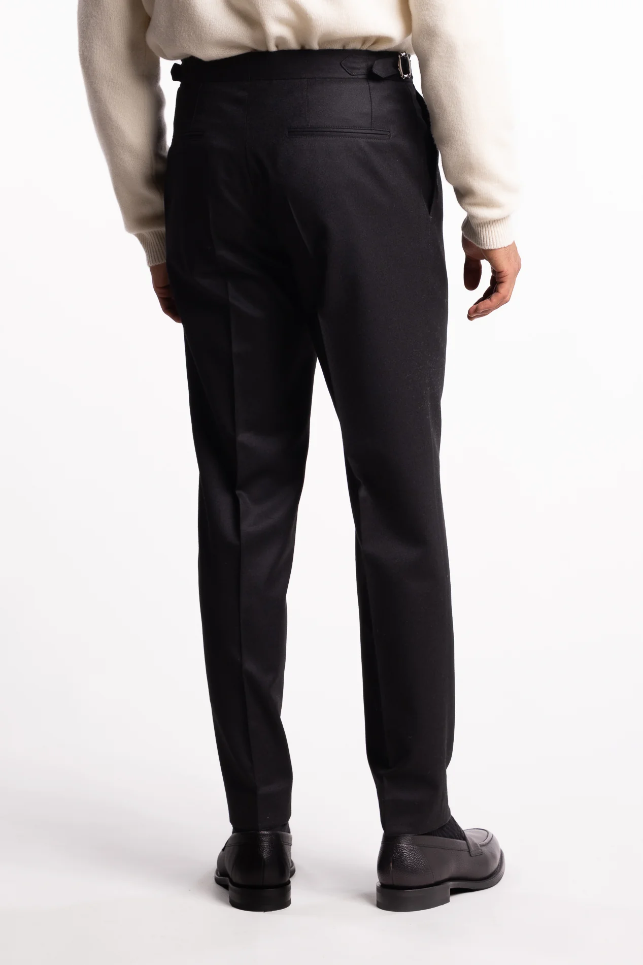 Prato Flanell Trousers Black - Image 3