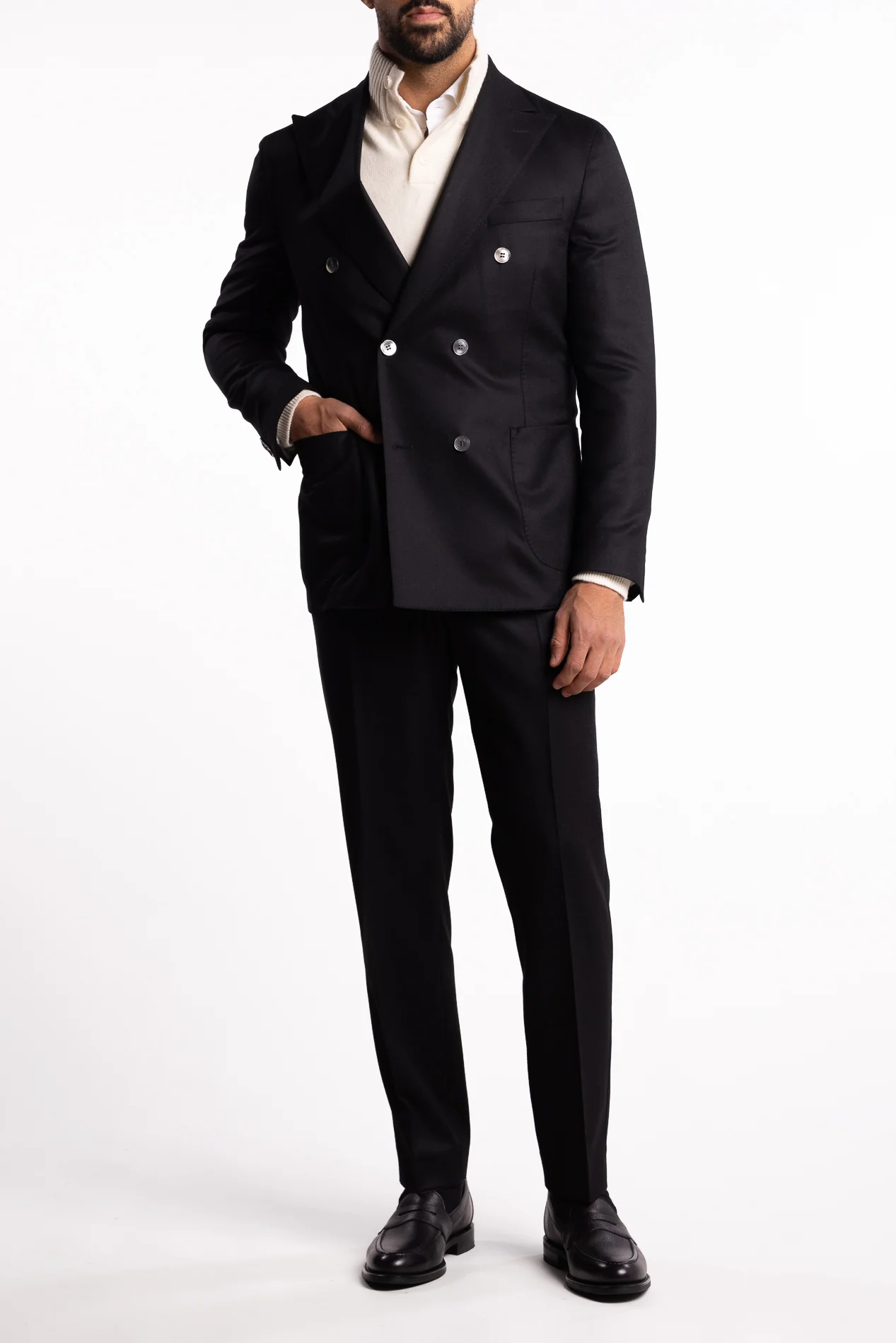 Prato Flanell Trousers Black - Image 5
