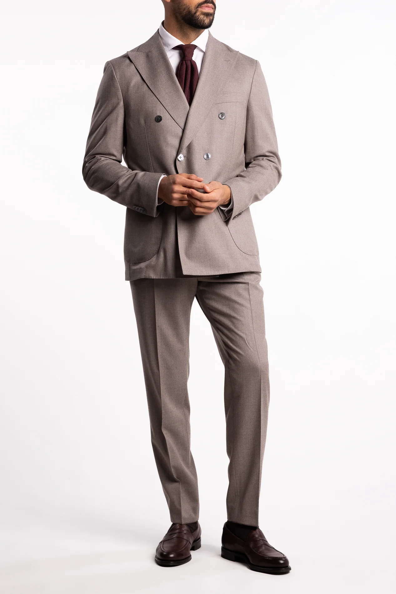 Vicenza DB Flannel Blazer Beige Melange - Image 4