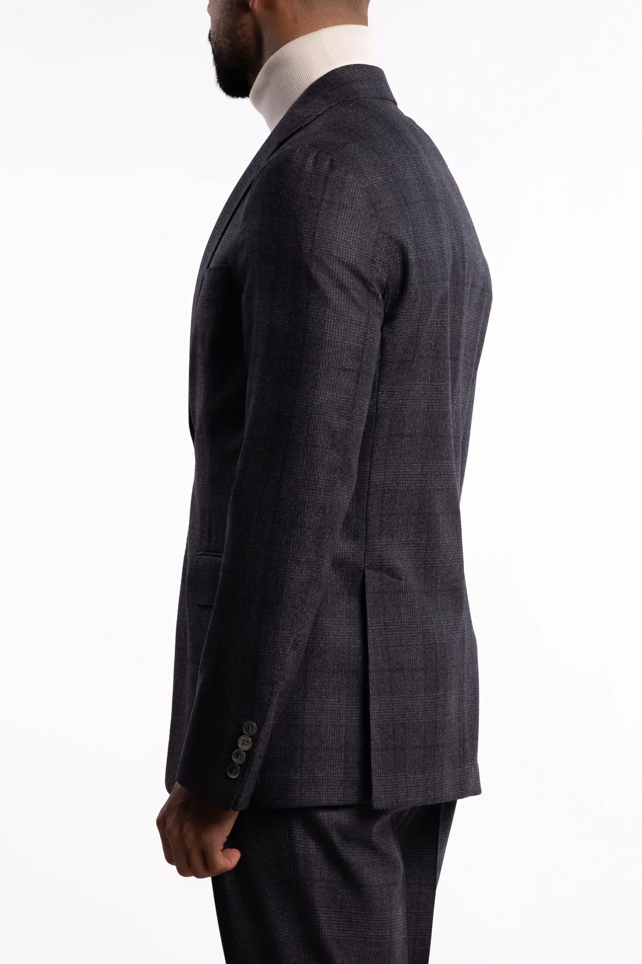 New Sienna Slim Fit Flanell Blazer Grey Check - Image 2