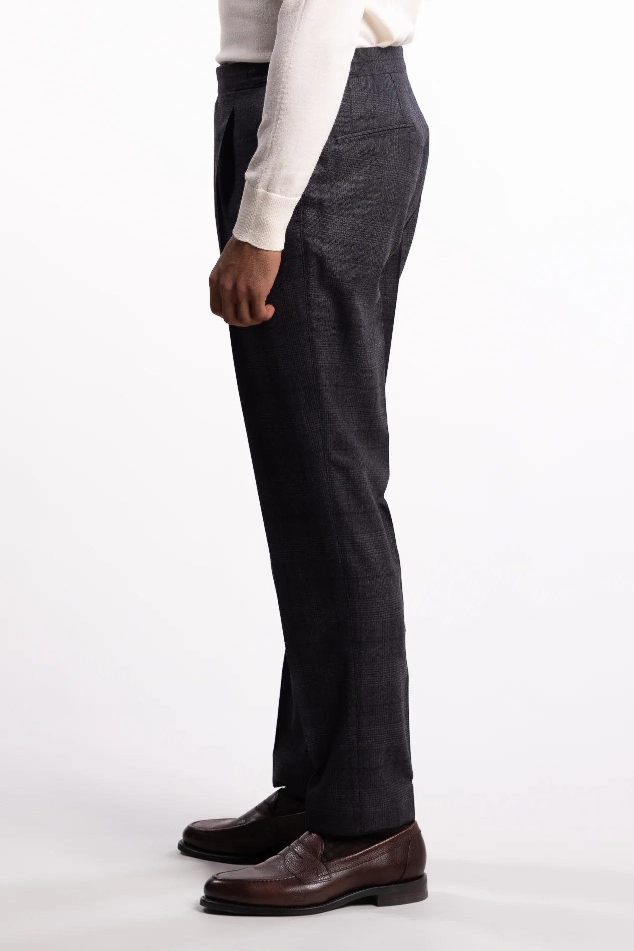 Prato Flanell Pant Grey Check - Image 2