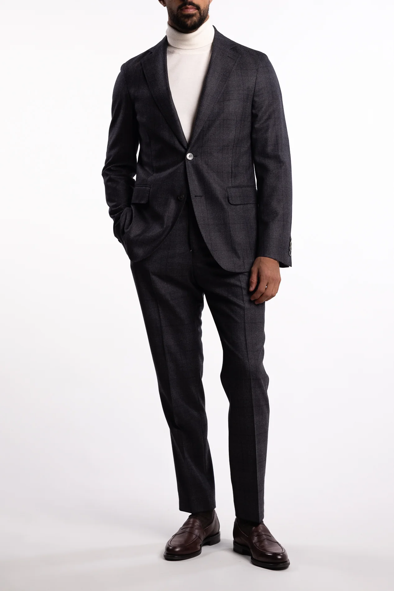 Prato Flanell Pant Grey Check - Image 5