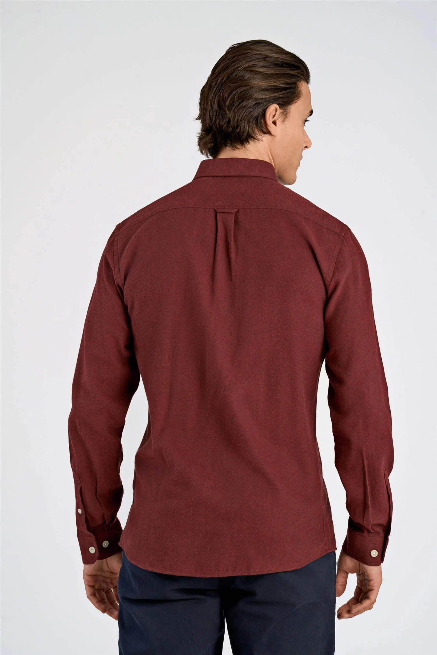 Flannel Shirt Burgundy - Image 4