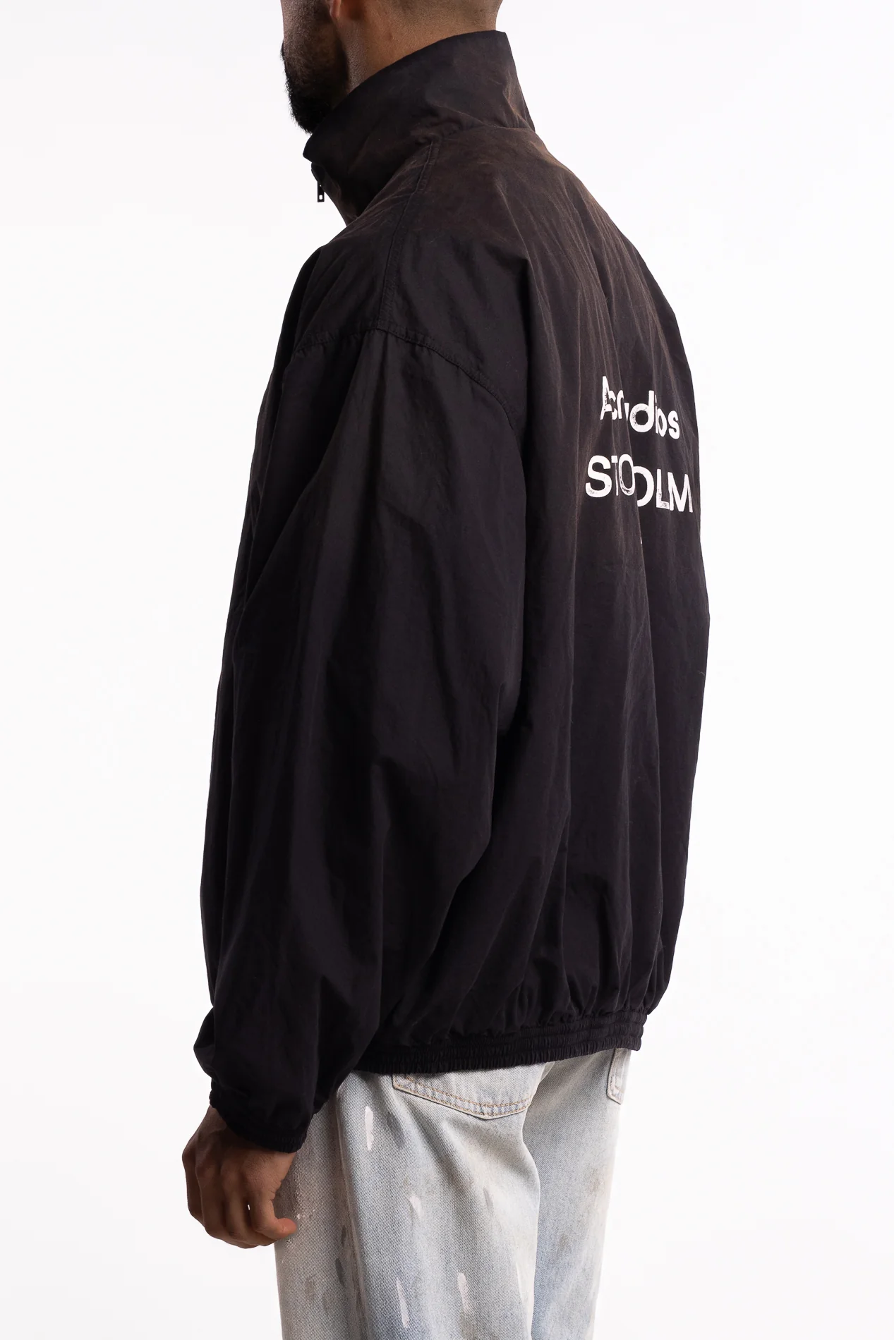 Lightweight Cotton Poplin Jacket Black - Image 2