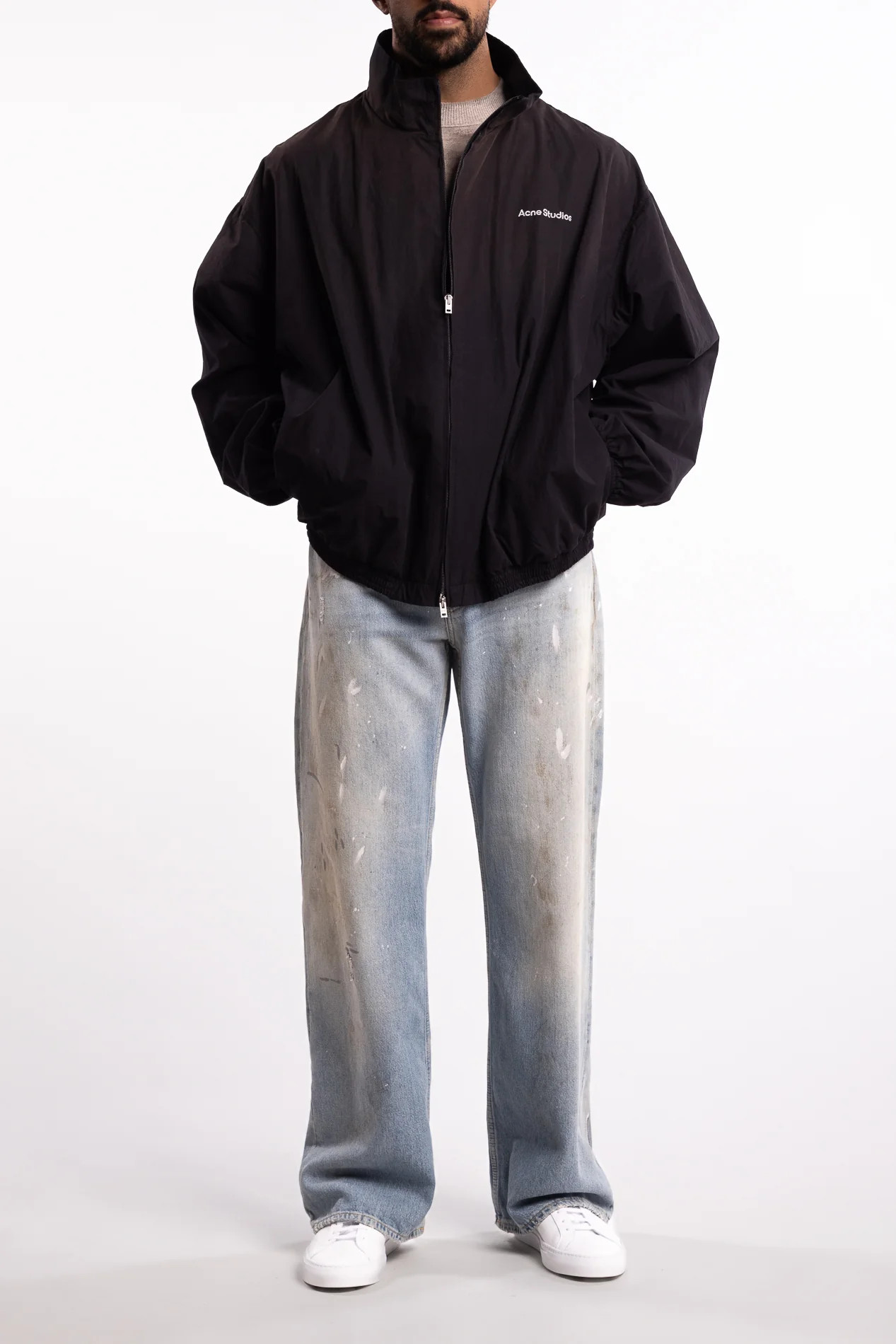 Lightweight Cotton Poplin Jacket Black - Image 4