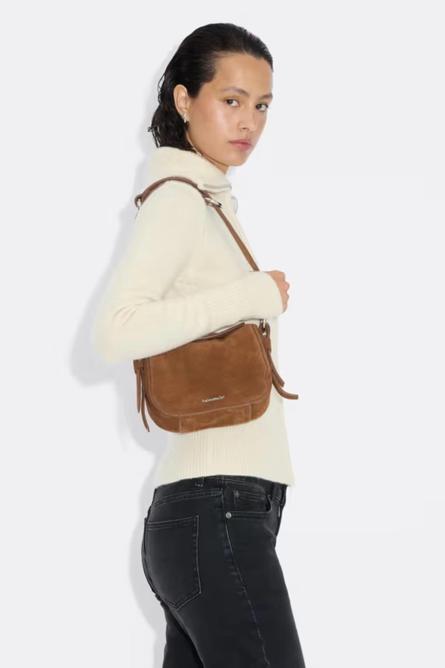 Bud Suede Bag Midi - Camel - Image 2