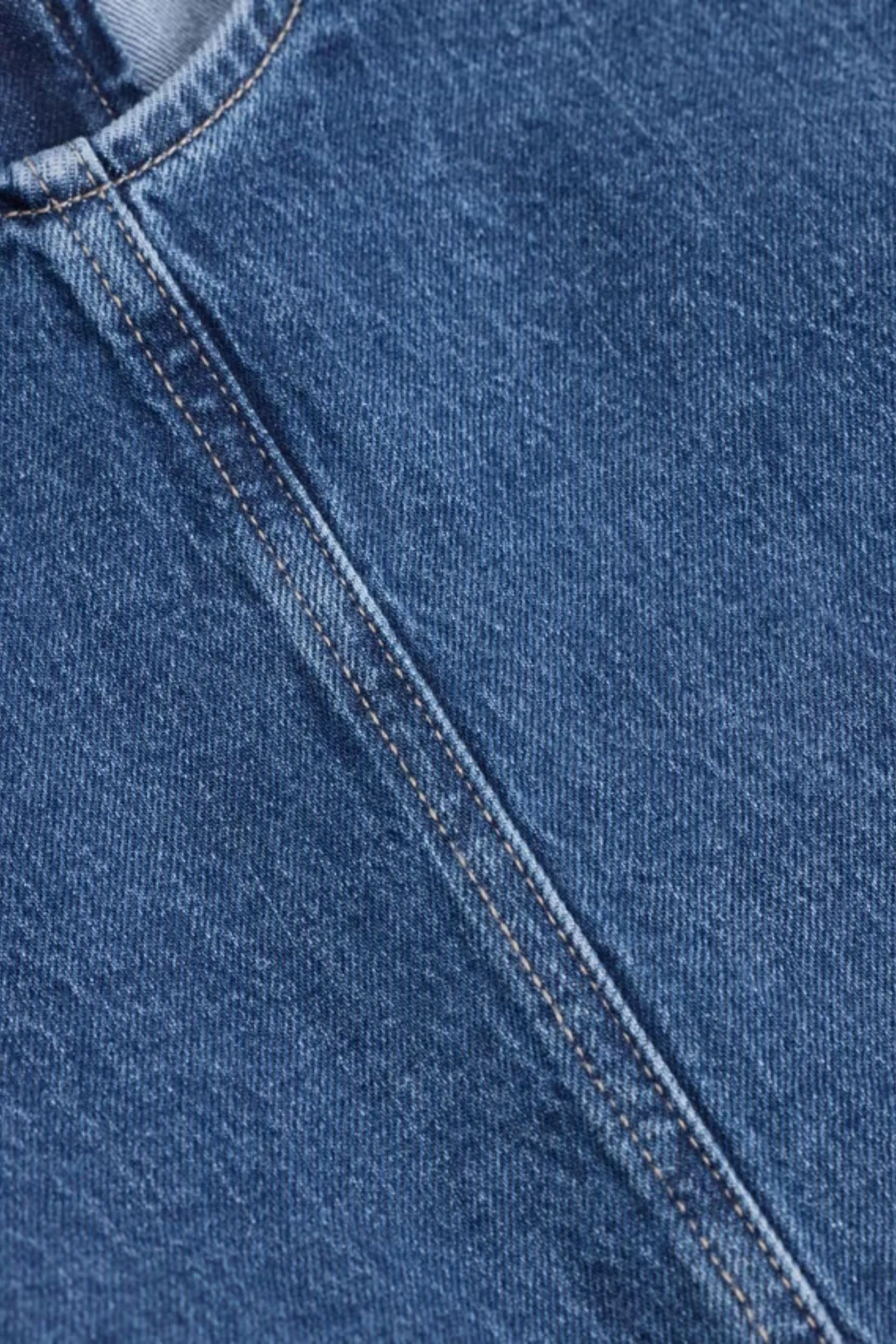 Short Denim Dress - Blue - Image 6