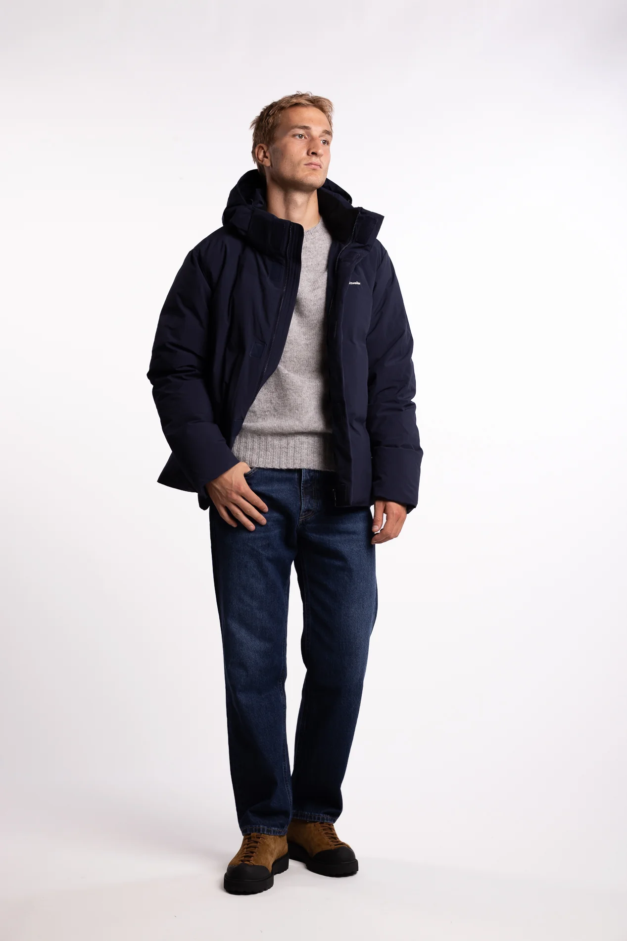 Dovre Lt Down Jacket Dk. Navy - Image 5