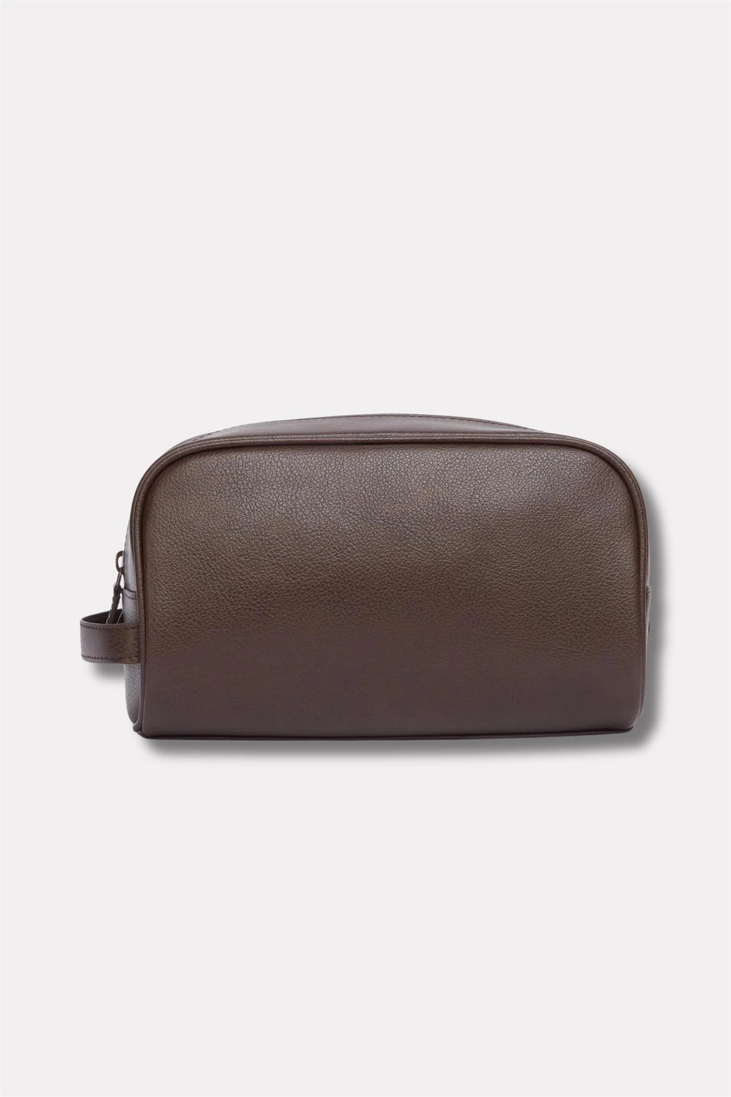 Leather Washbag Brown - Image 2