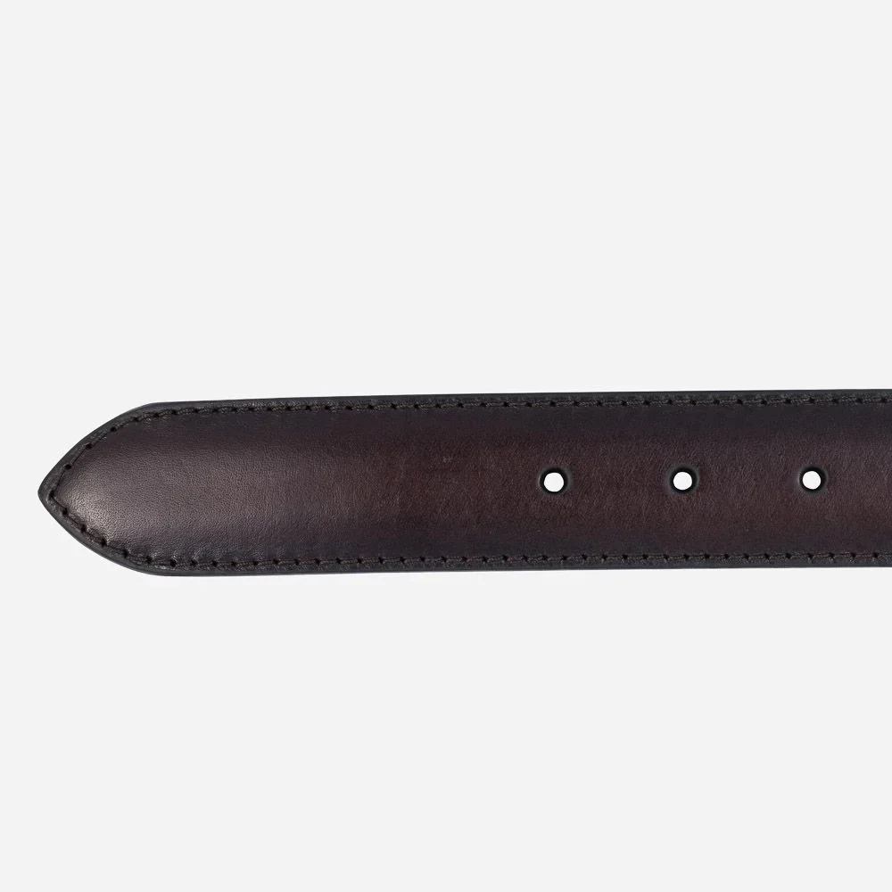 Calf Leather Belt Dark Brown - Image 3