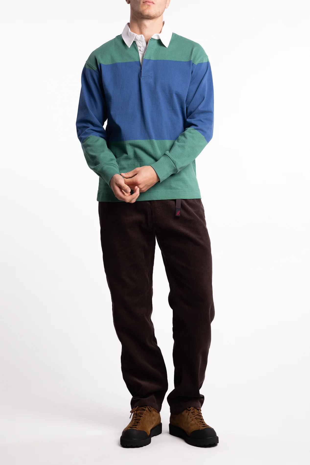 Langdon Rugby Shirt Cerulean / Emerald - Image 4