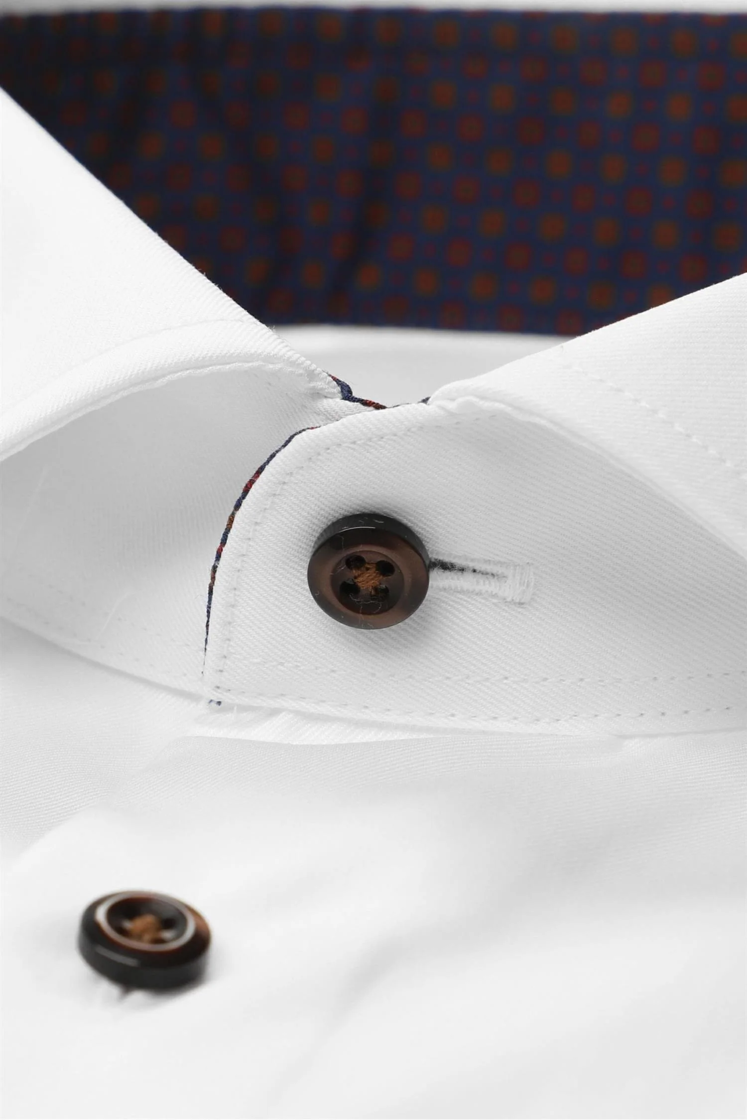 Slimline Twill Shirt Contrast White - Image 2