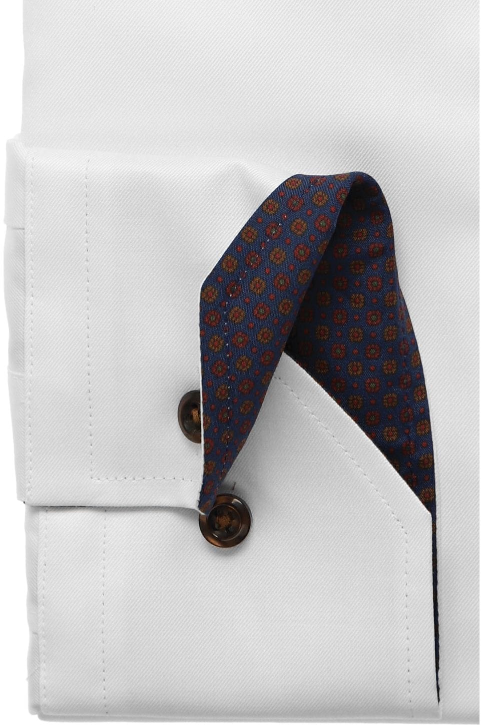 Slimline Twill Shirt Contrast White - Image 3