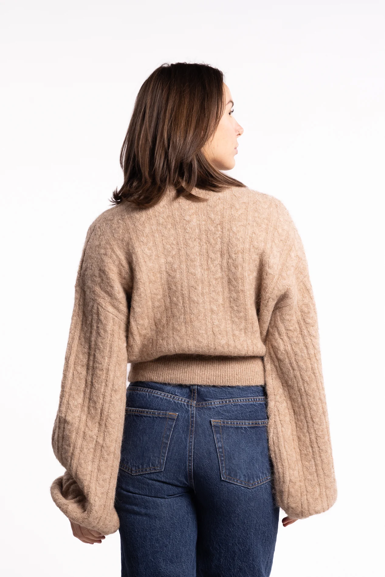 Merano Cardigan- Beige Melange - Image 3