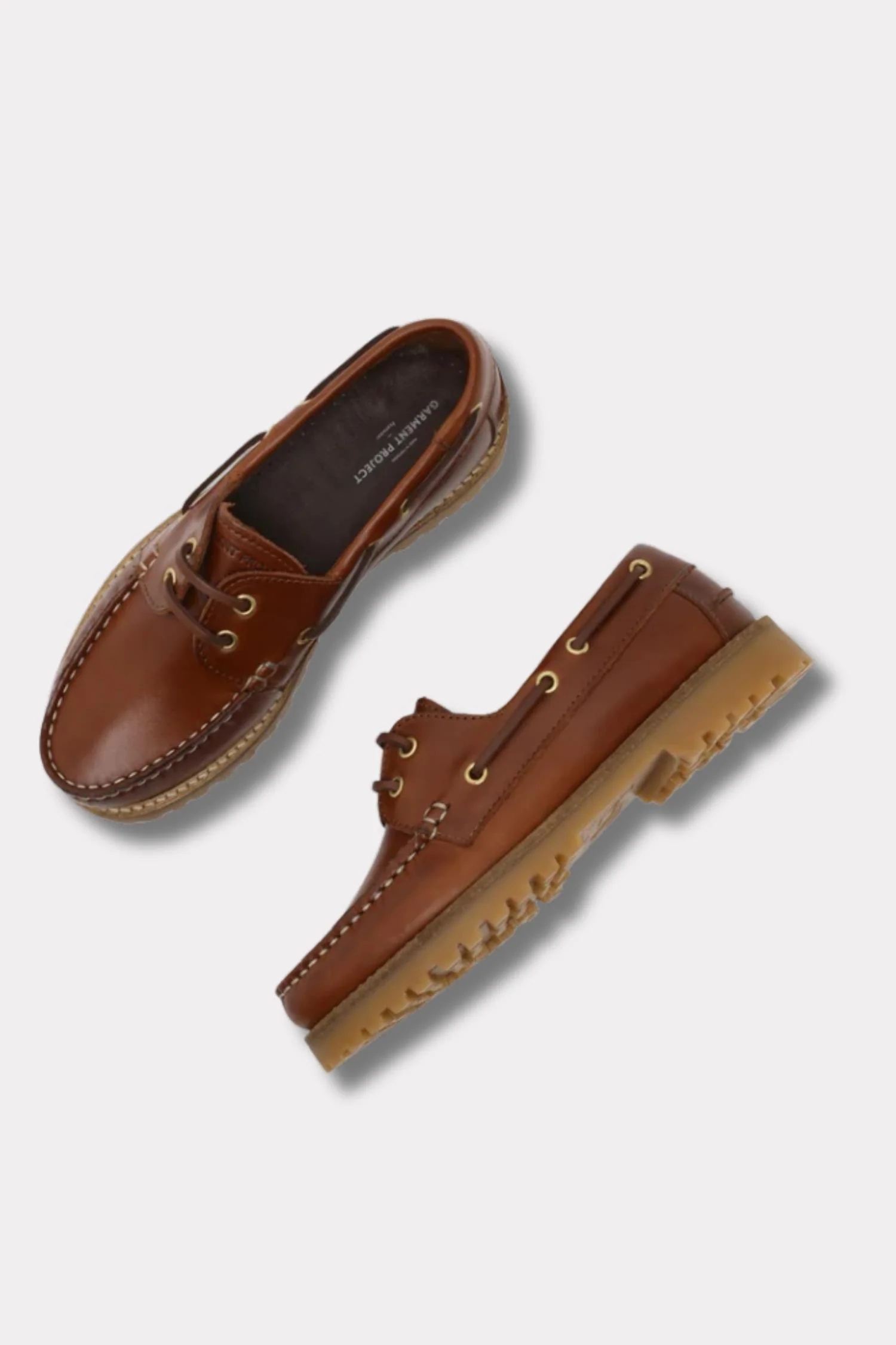 Ollie Boat Shoe - Brown Leather - Image 3