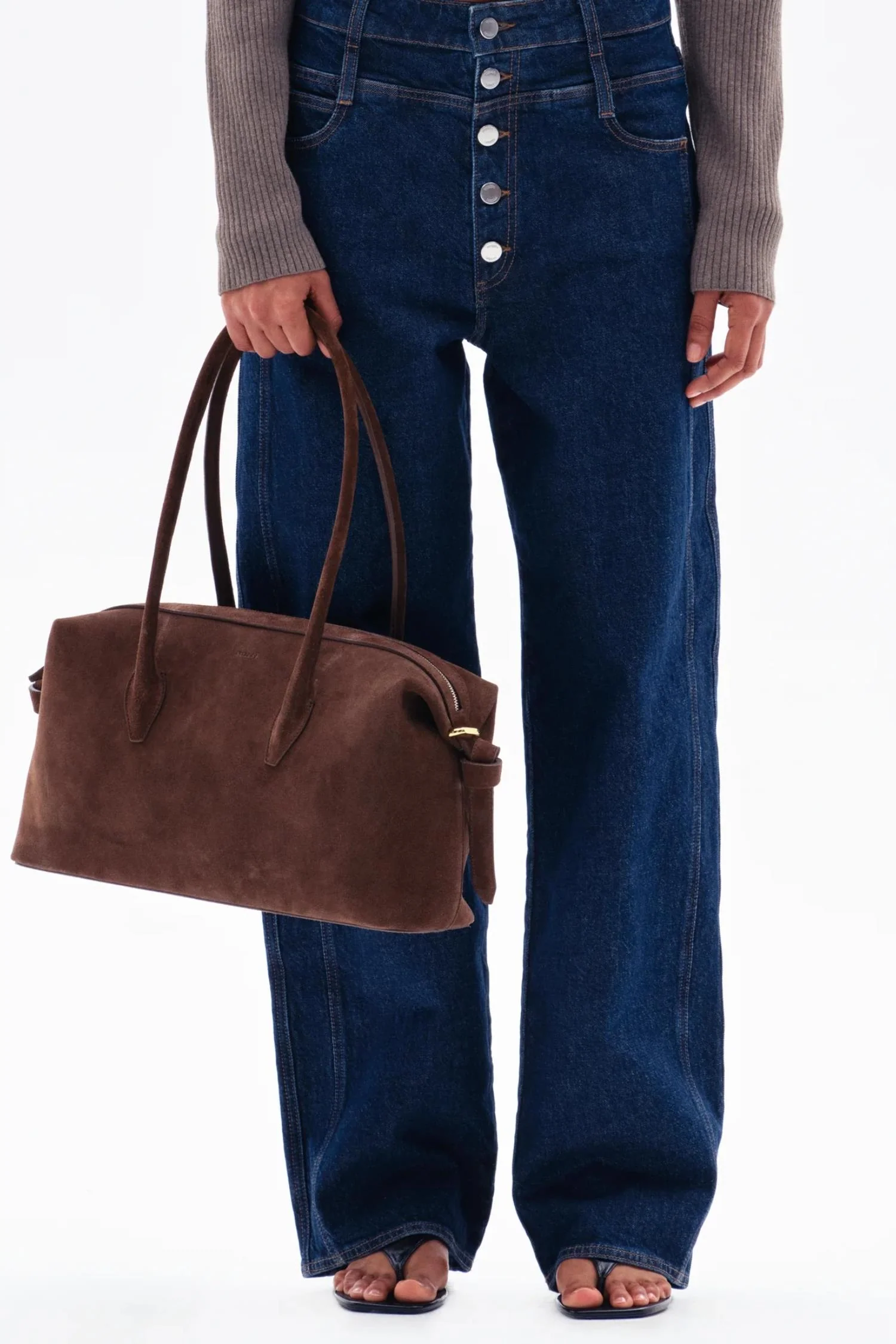 Brioche Duffle- Suede Chocolate - Image 3
