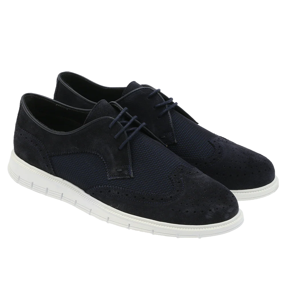 Sport C Brougue Navy Suede - Image 3