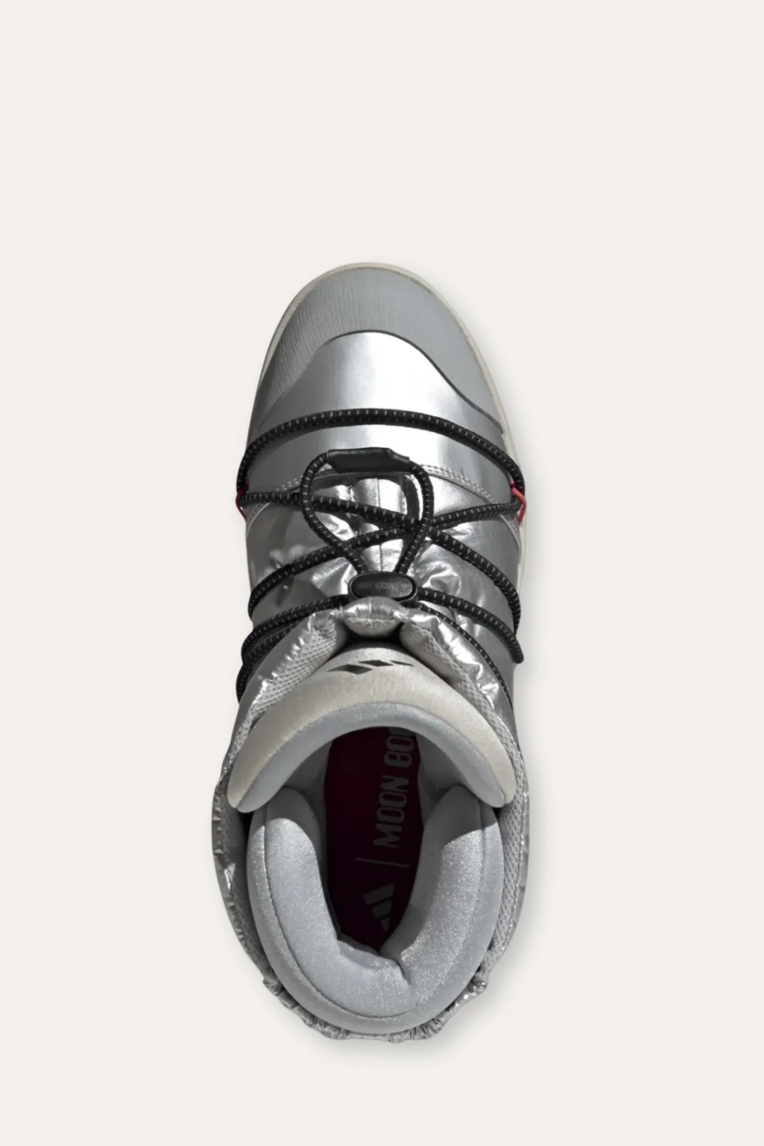 Women's Adidas X Moon Boot Ace JQ7849- Msilve/Cblack/Lucred - Image 5