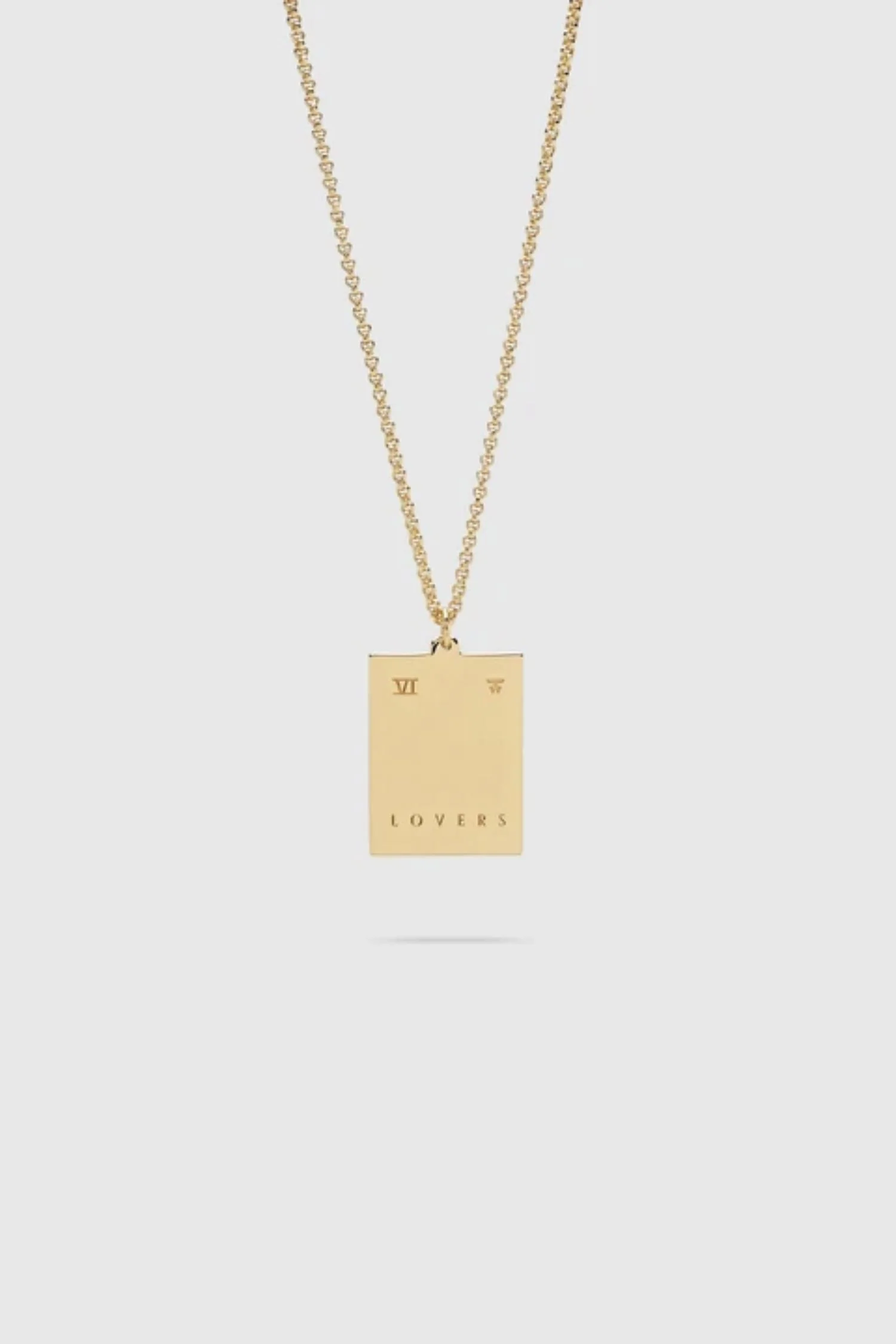 Women's Tarot Lovers Pedant 21,5" Gold - Image 3