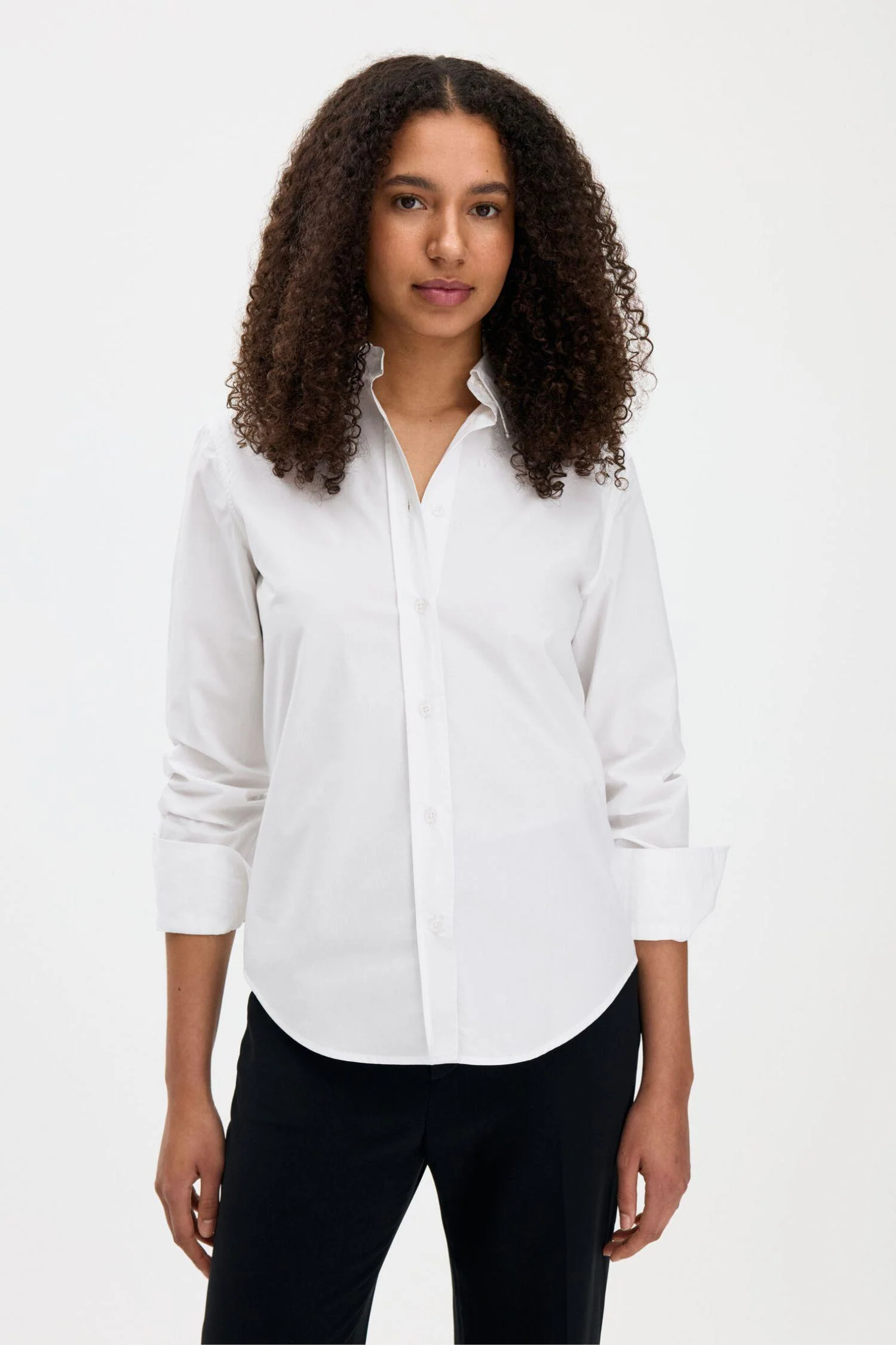 Classic Poplin Shirt- White - Image 6