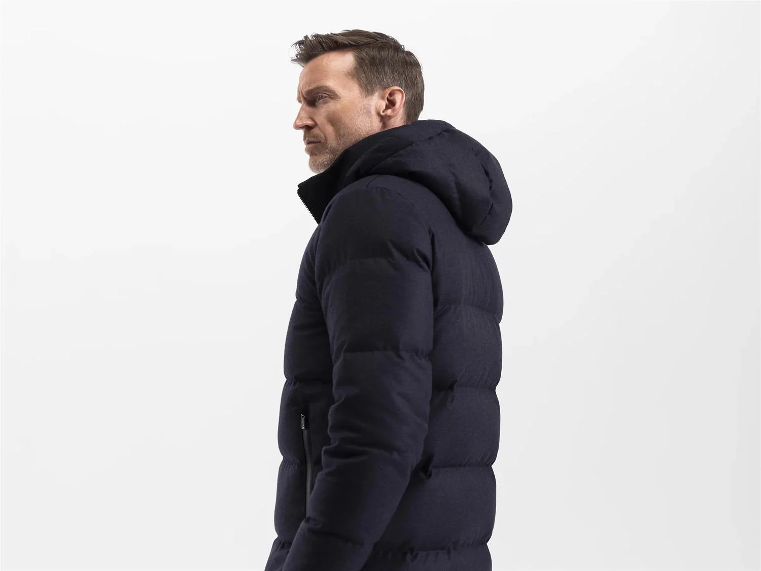 Concord™ Savile Parka Navy Melange Wool - Image 4