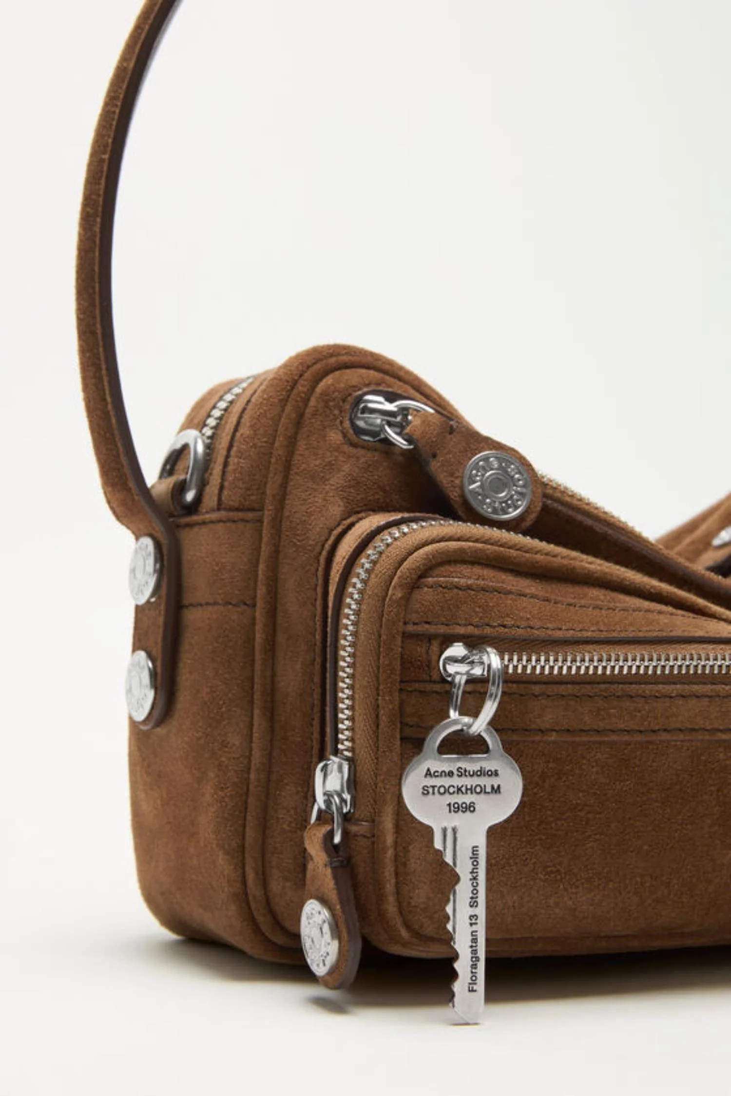 Camero Party Bag- Suede Cognac Brown - Image 2