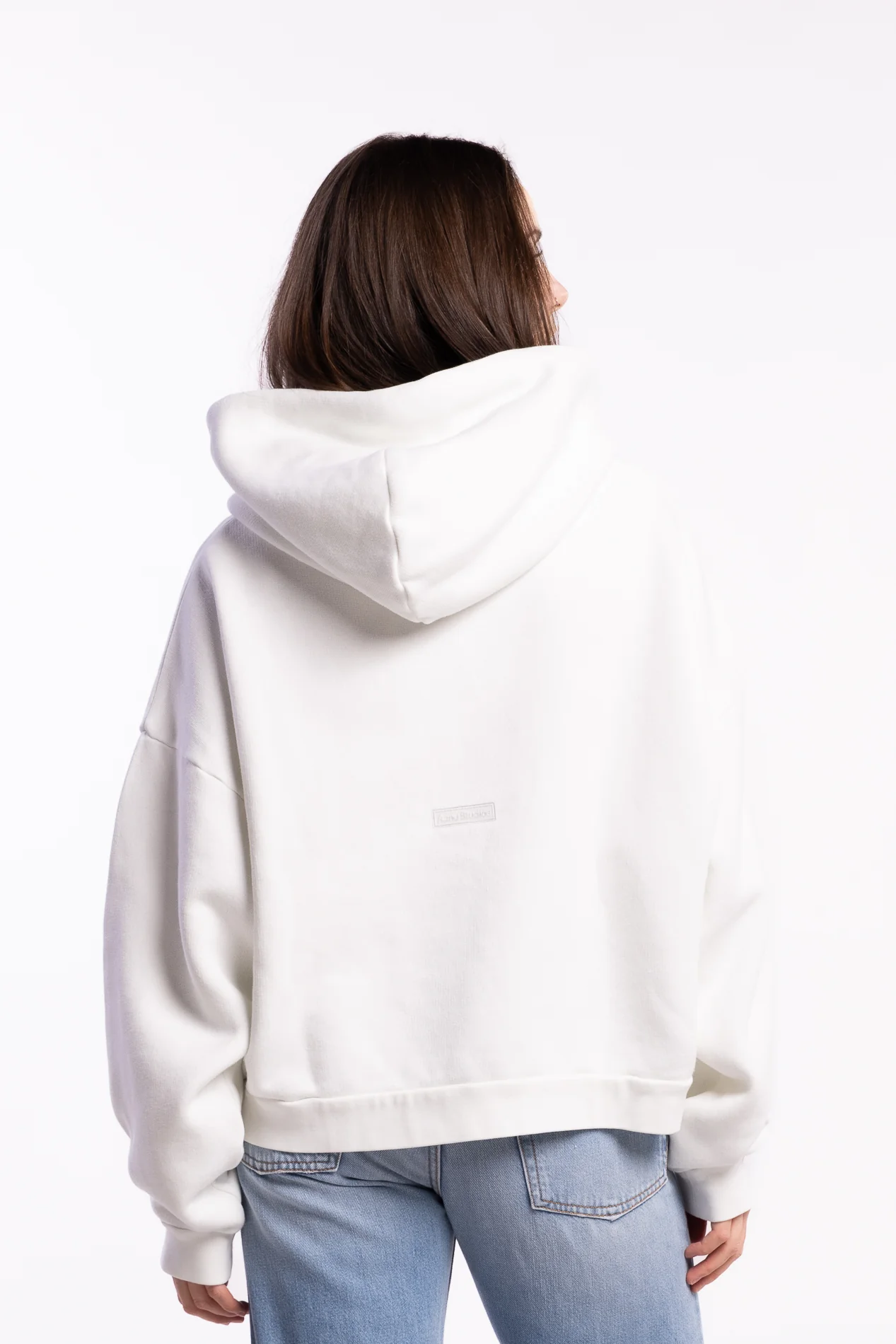 Logo Fleece Hoodie- Ice White - Image 3