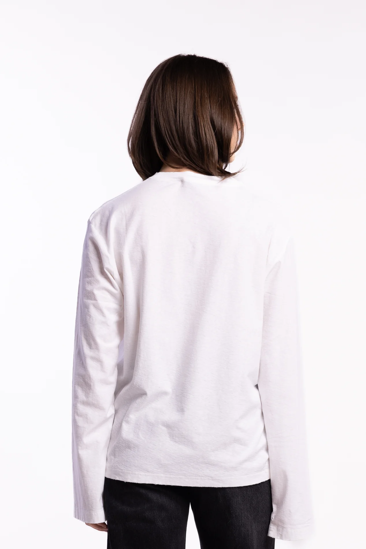 Logo Long Sleeve- Off White - Image 3