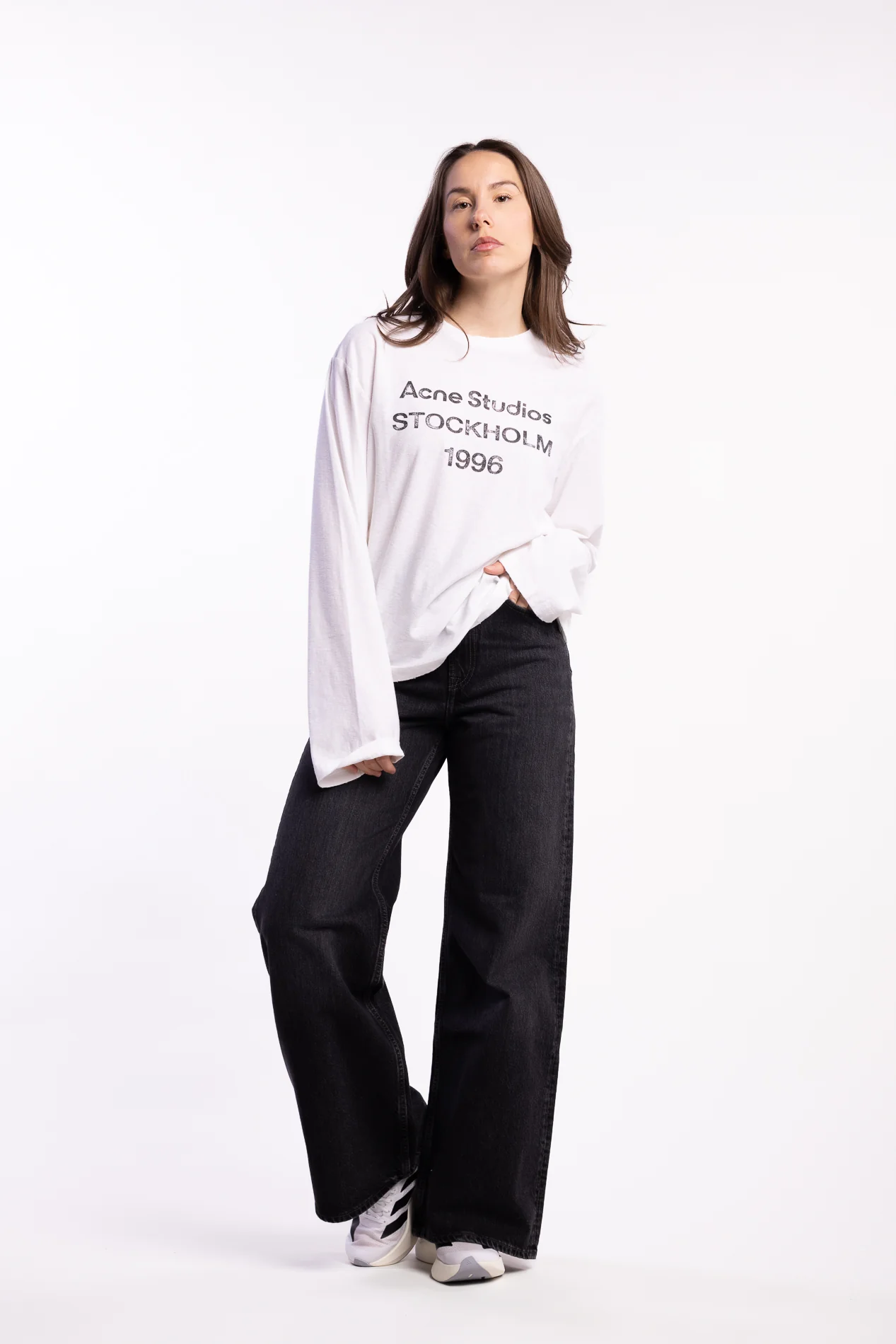Logo Long Sleeve- Off White - Image 6