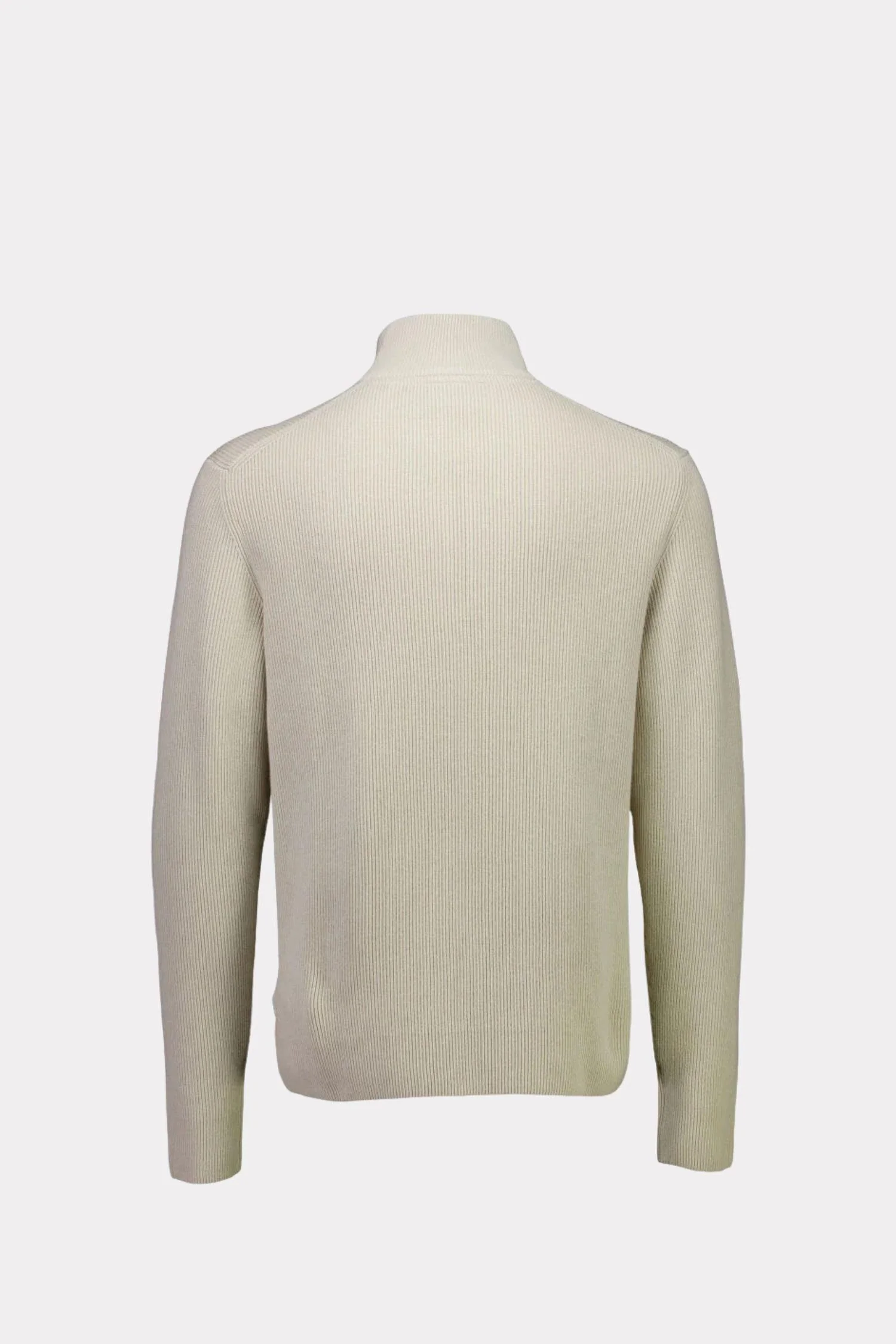 Half Zip Rib Knit Lt Stone Grey - Image 2