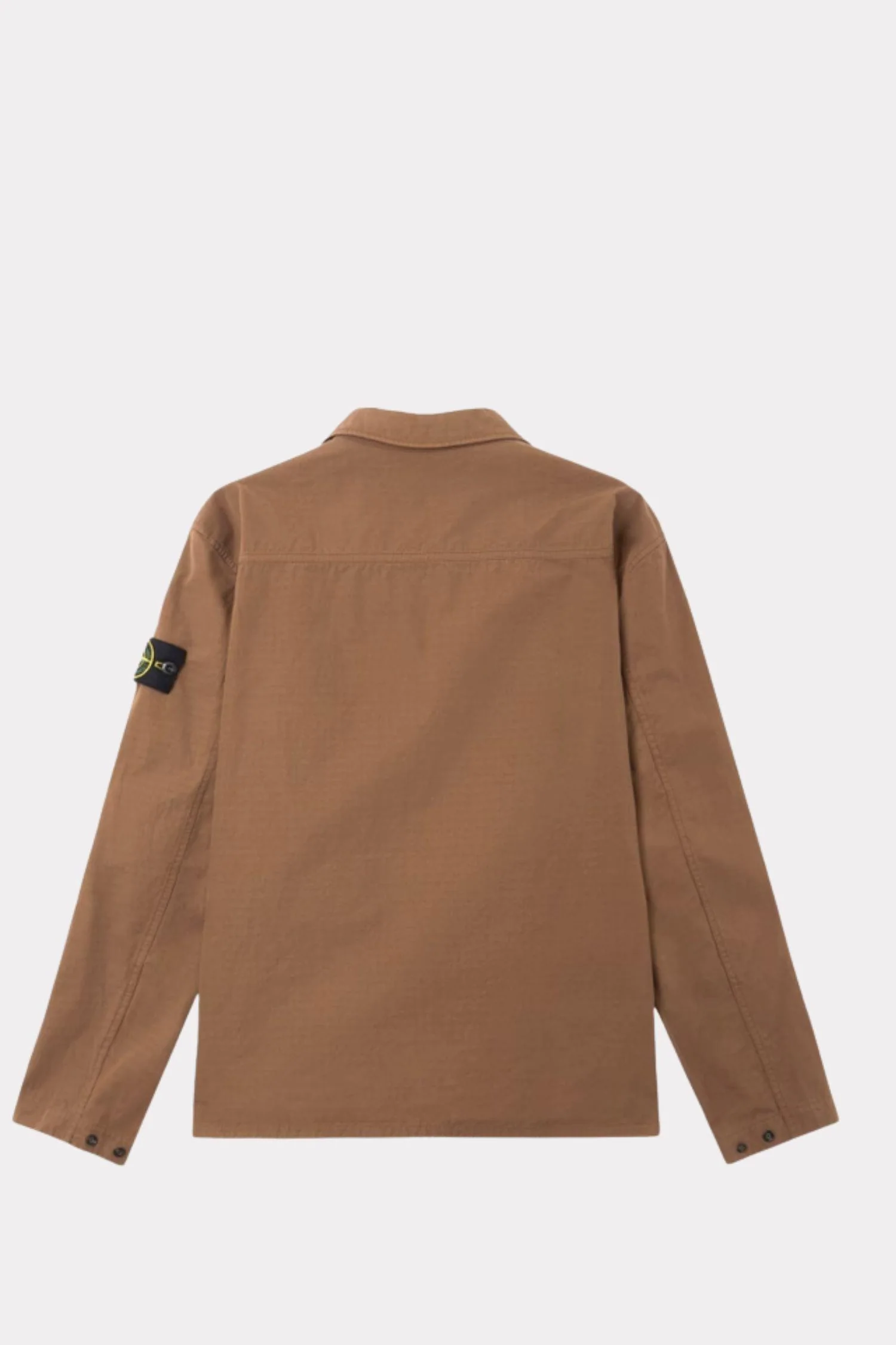 1200005 Comfort-fit zip-up Ripstop Overshirt With Pockets Brown - Image 2