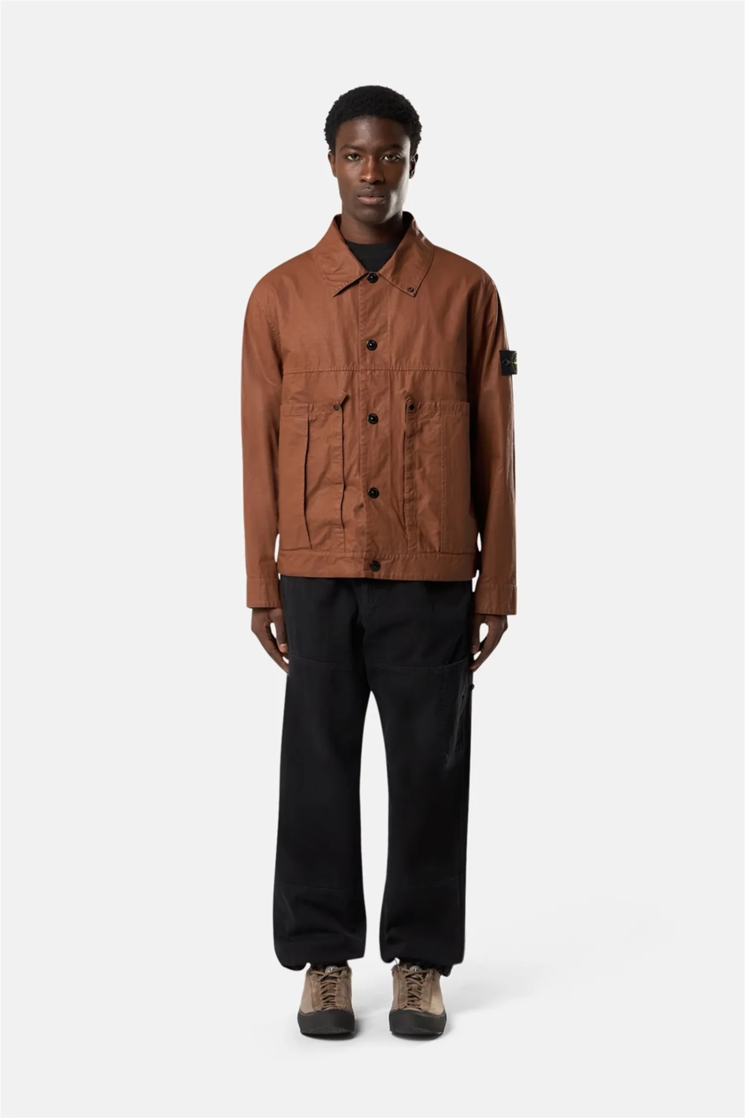 100010 Low-top Trainer With Compass Patch Brown - Image 6