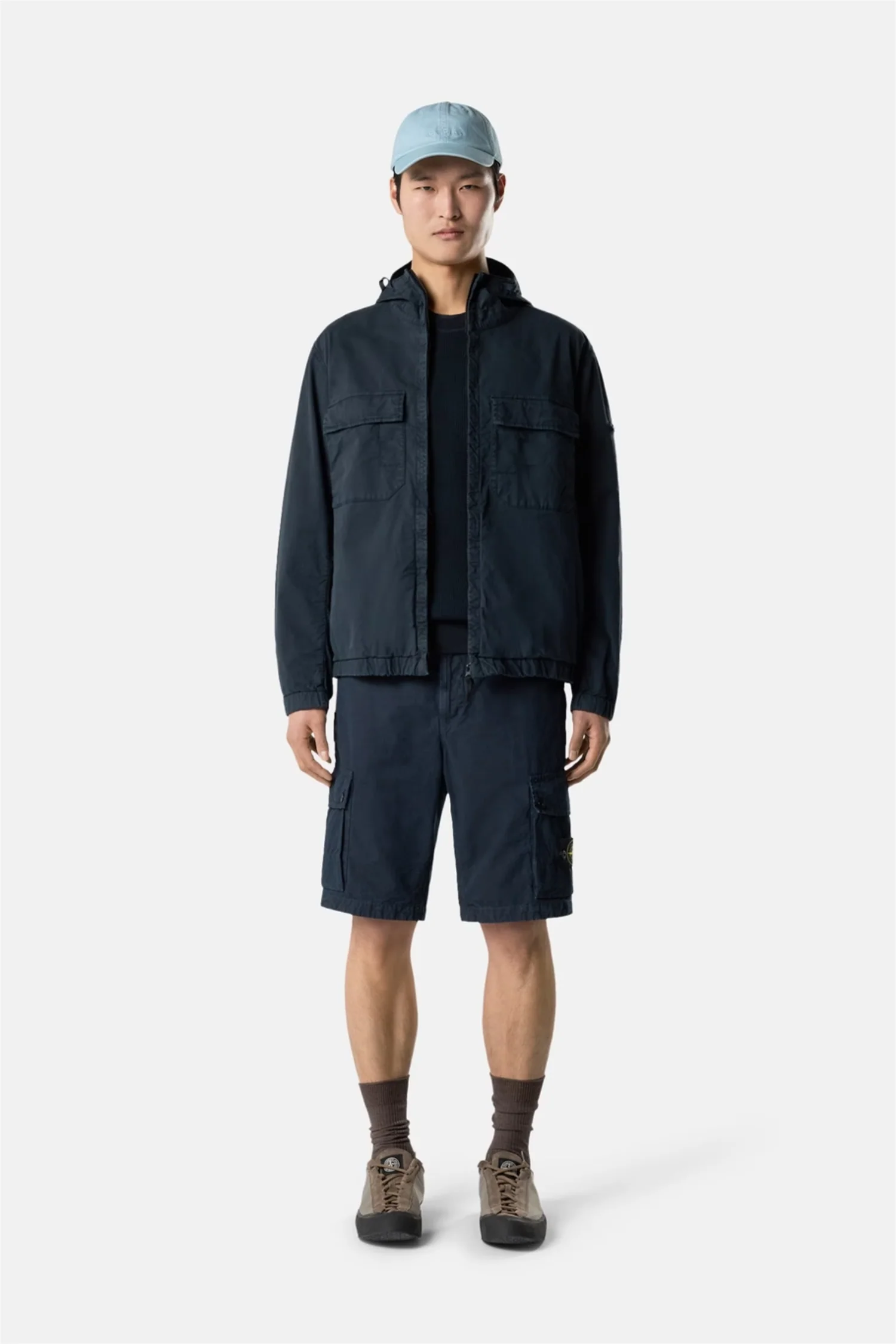 L100019 Brushed Organic Cotton Canvas Navy 'Old' - Image 3